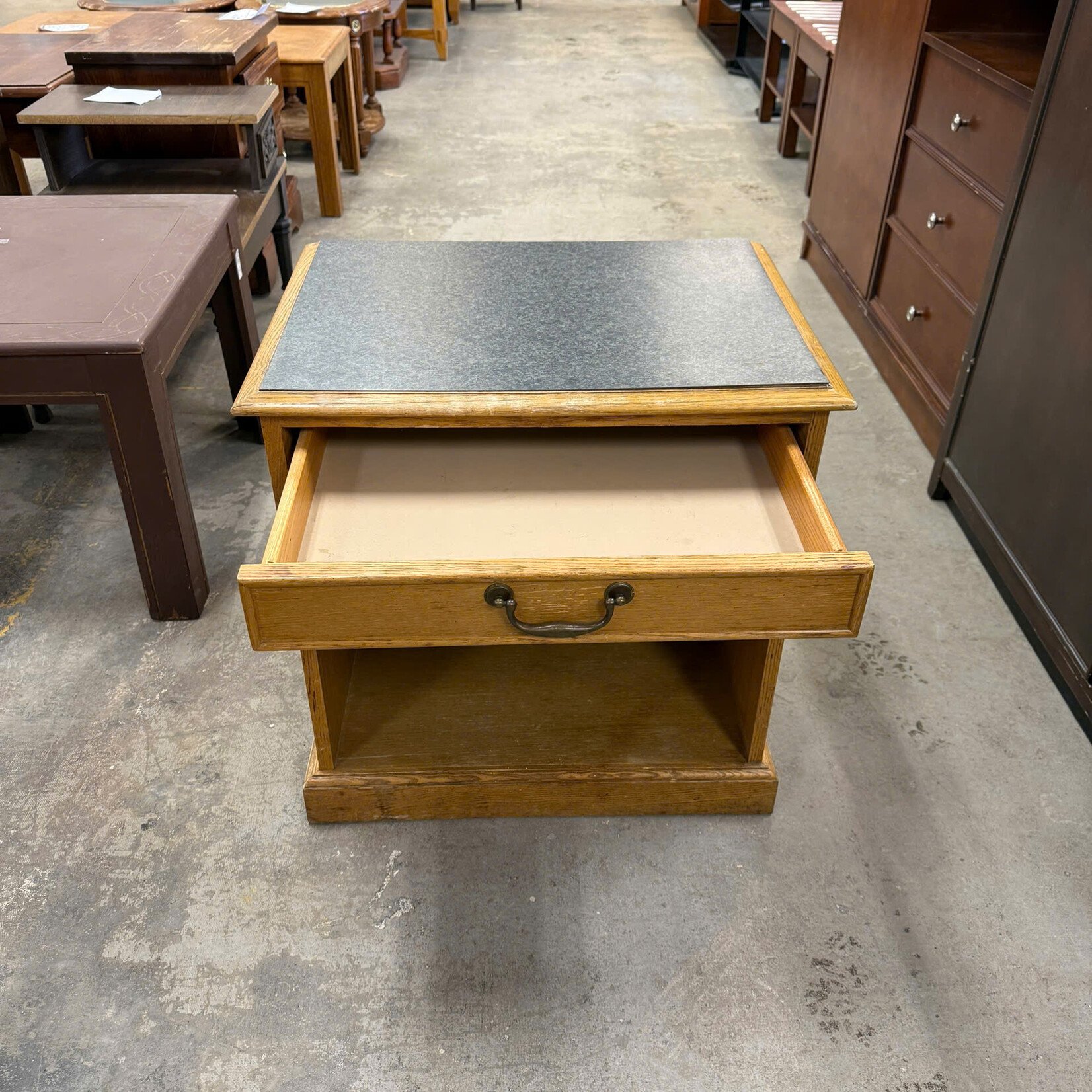 Faux Granite Top Nightstand