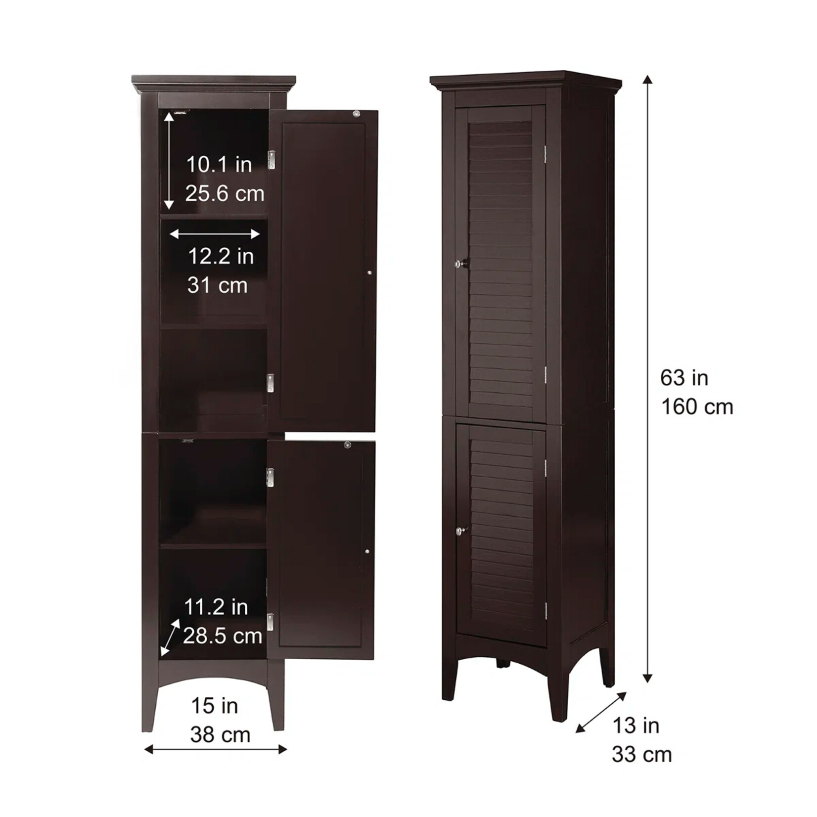 2 Door Tall Tower Cabinet