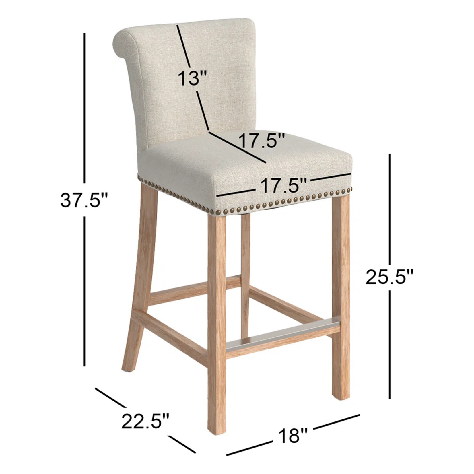 WayFair Canada Laura Upholstered Counter Stool