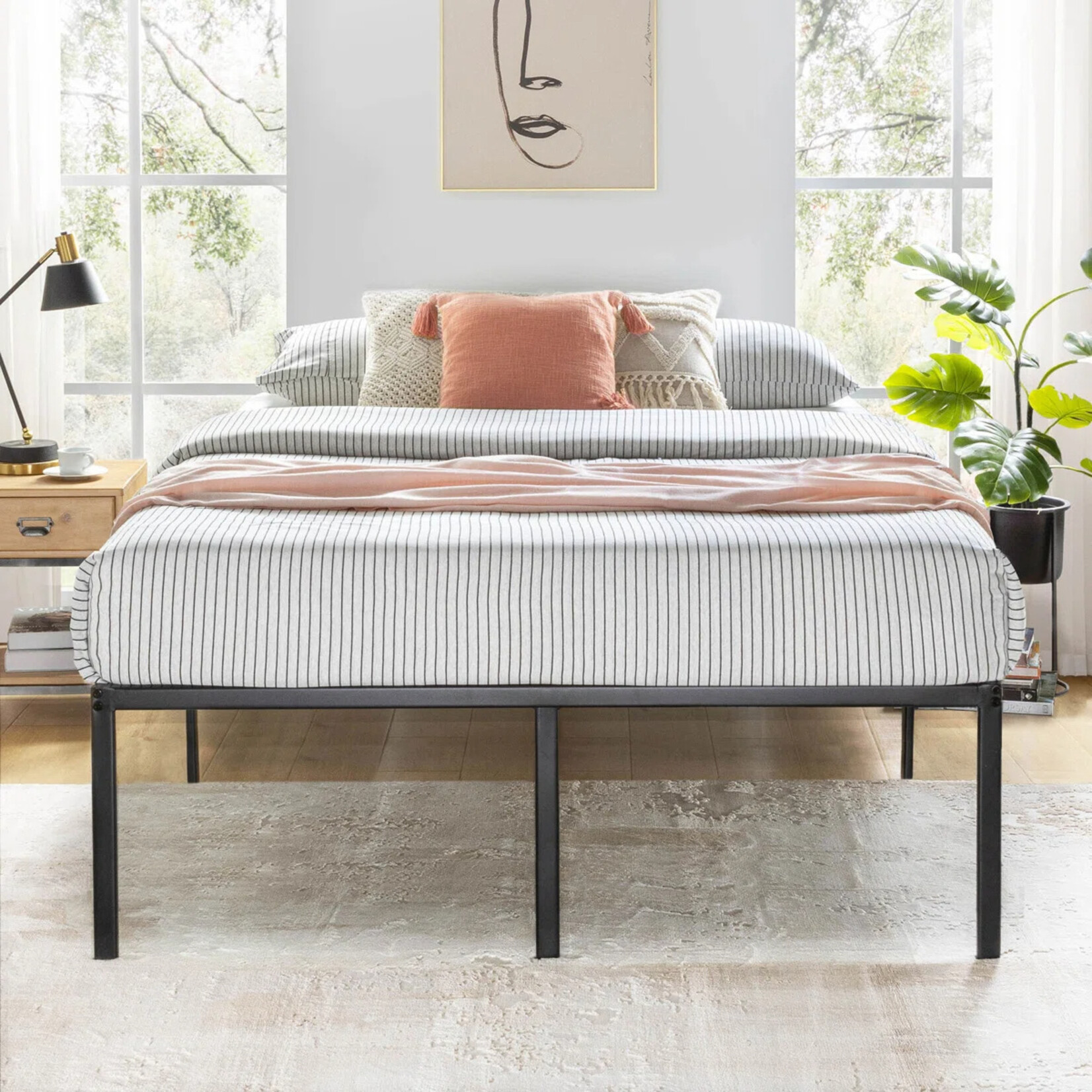 Messancy Black King Bed Frame