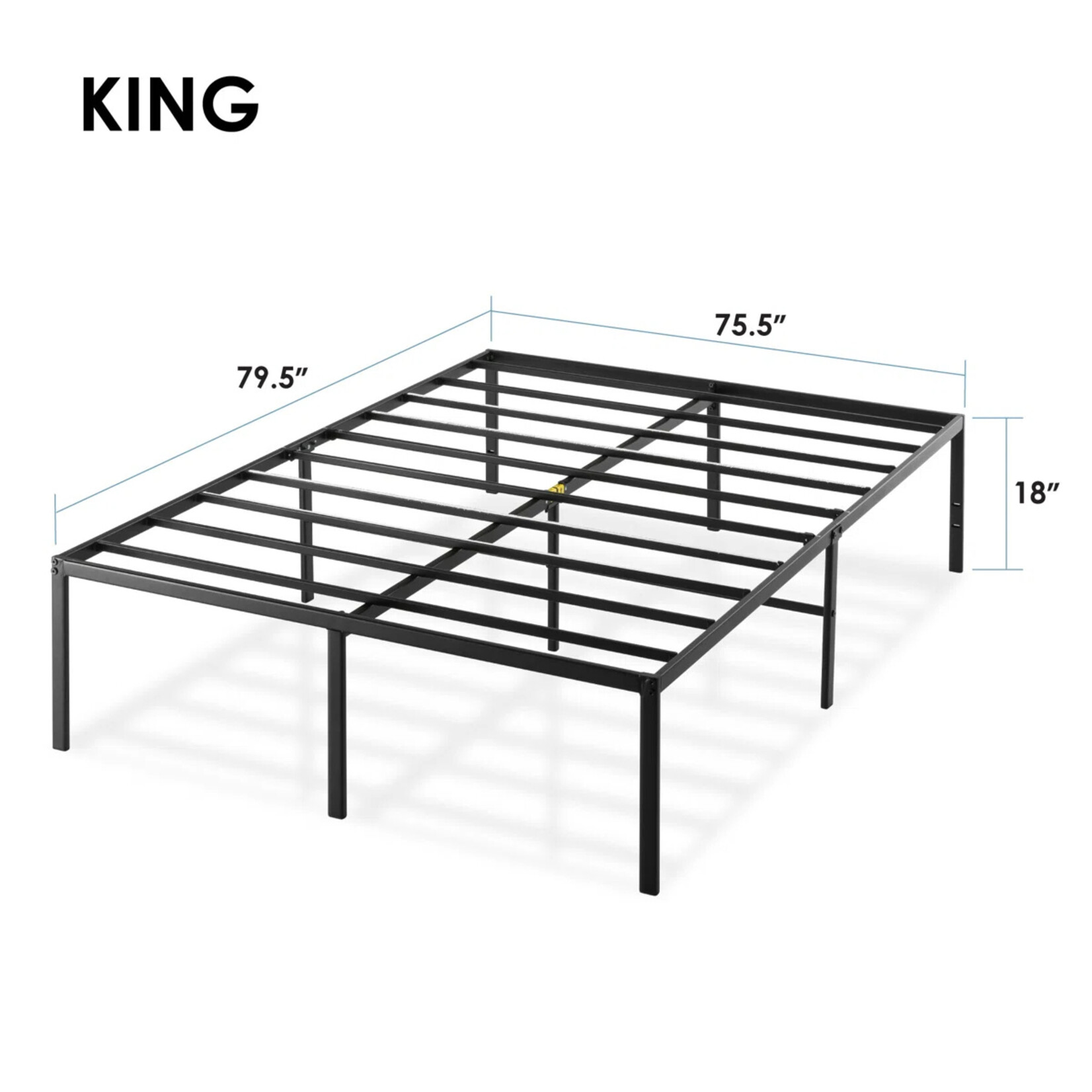 Messancy Black King Bed Frame