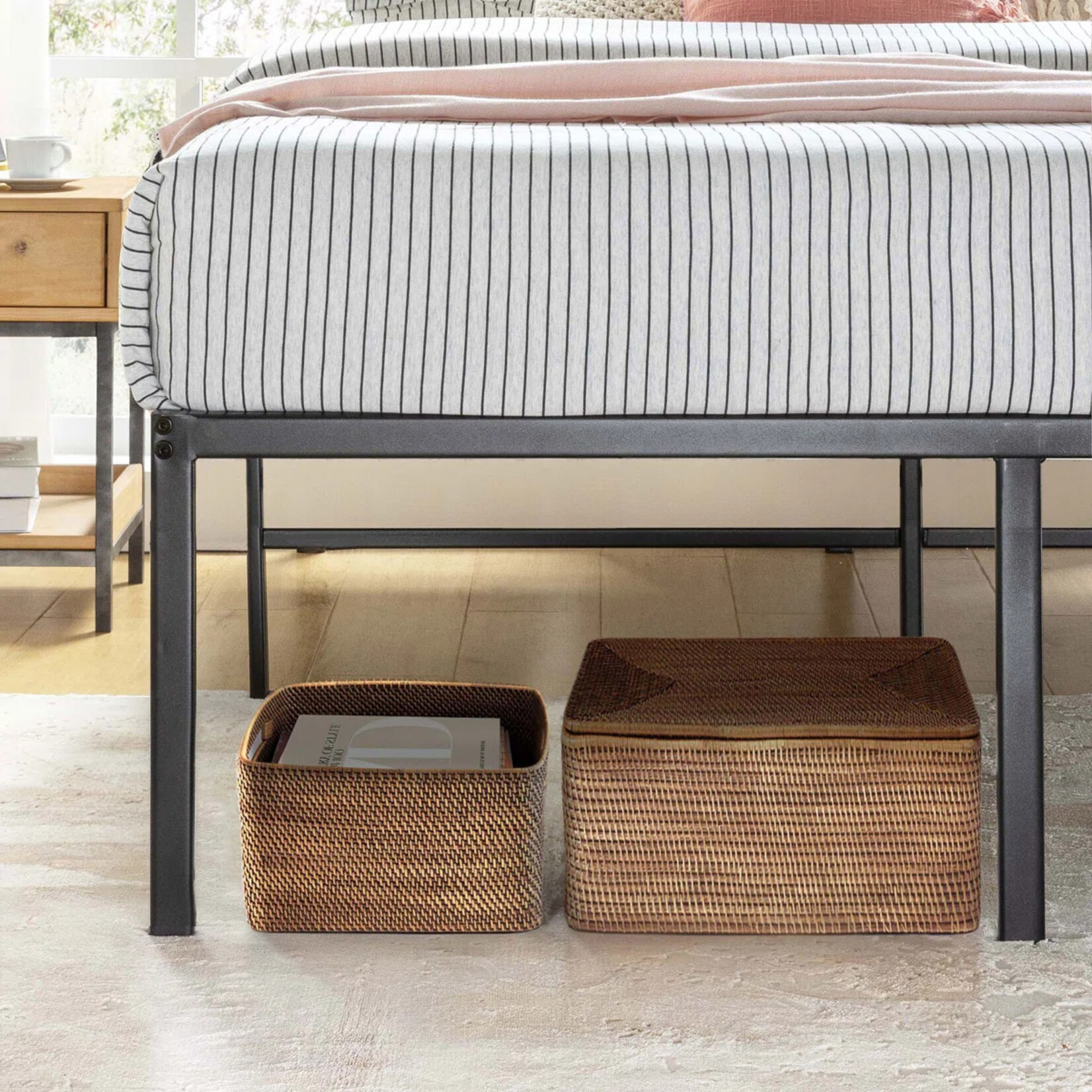 Messancy Black King Bed Frame