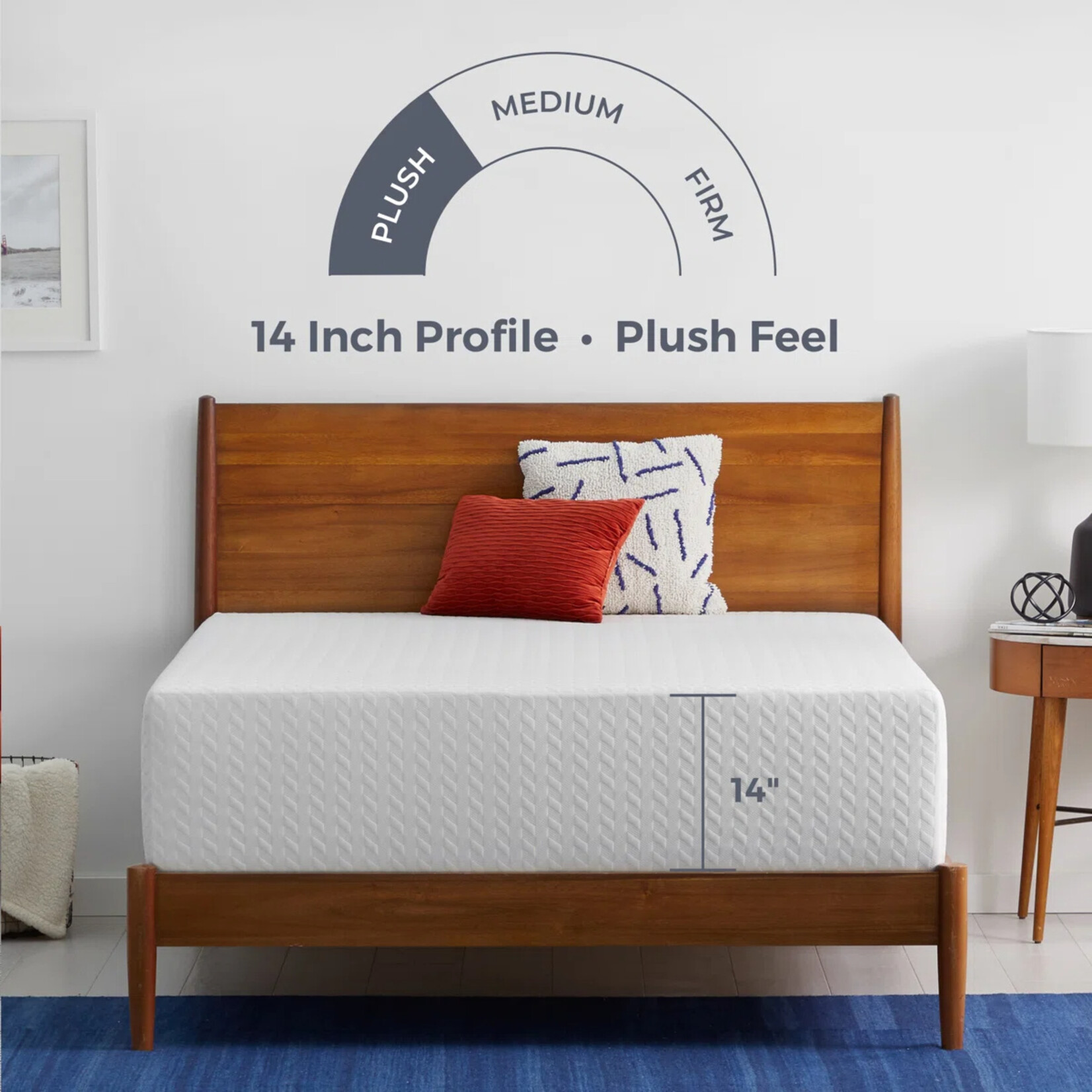 14" Plush Memory Foam Twin Mattress