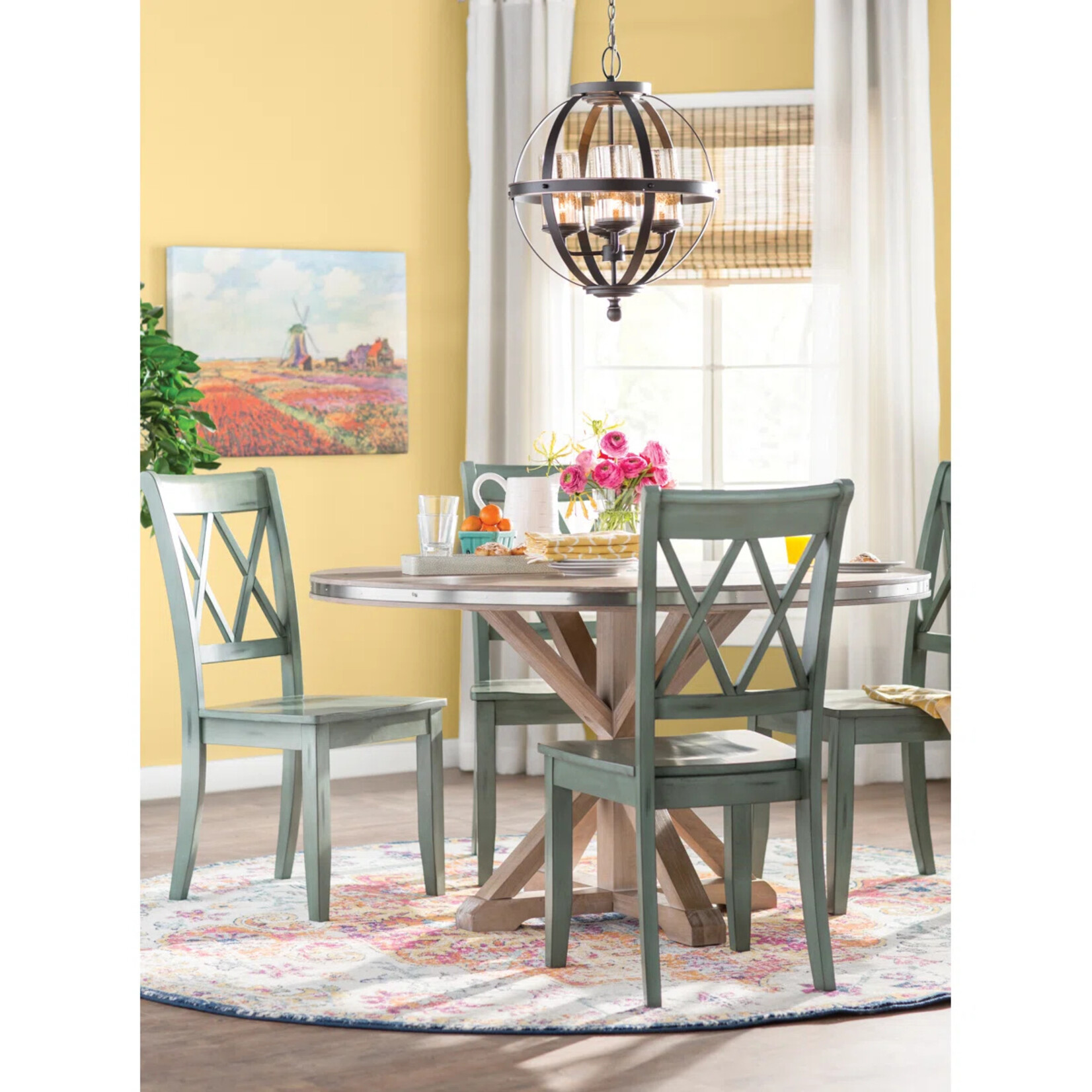 4 - Light Lantern Globe Chandelier