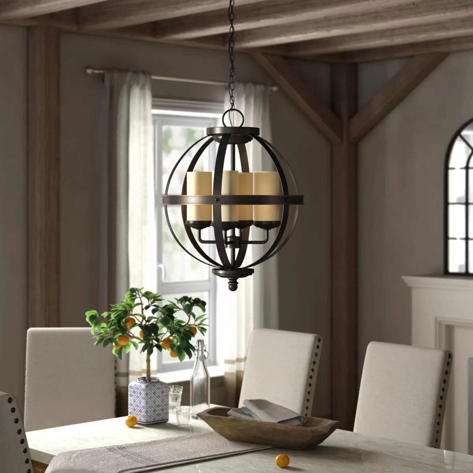 WayFair Canada 4 - Light Lantern Globe Chandelier