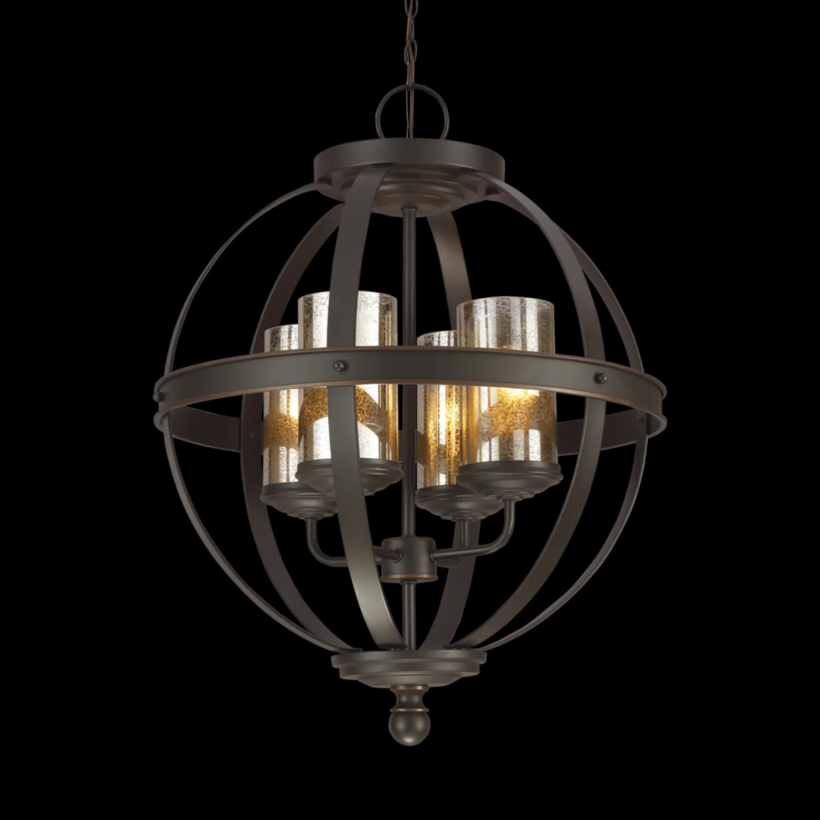 4 - Light Lantern Globe Chandelier
