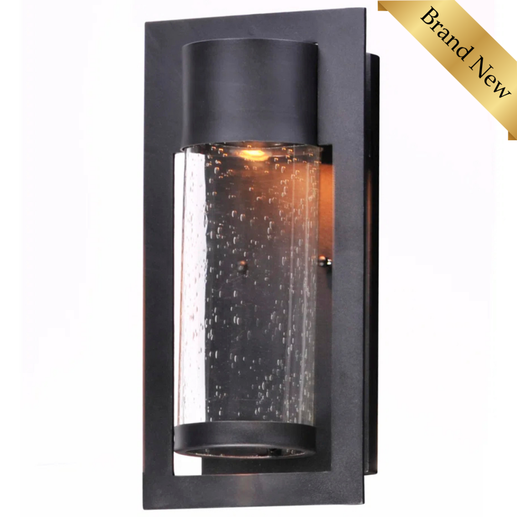 Gullo Black Seeded Glass Flush Mount