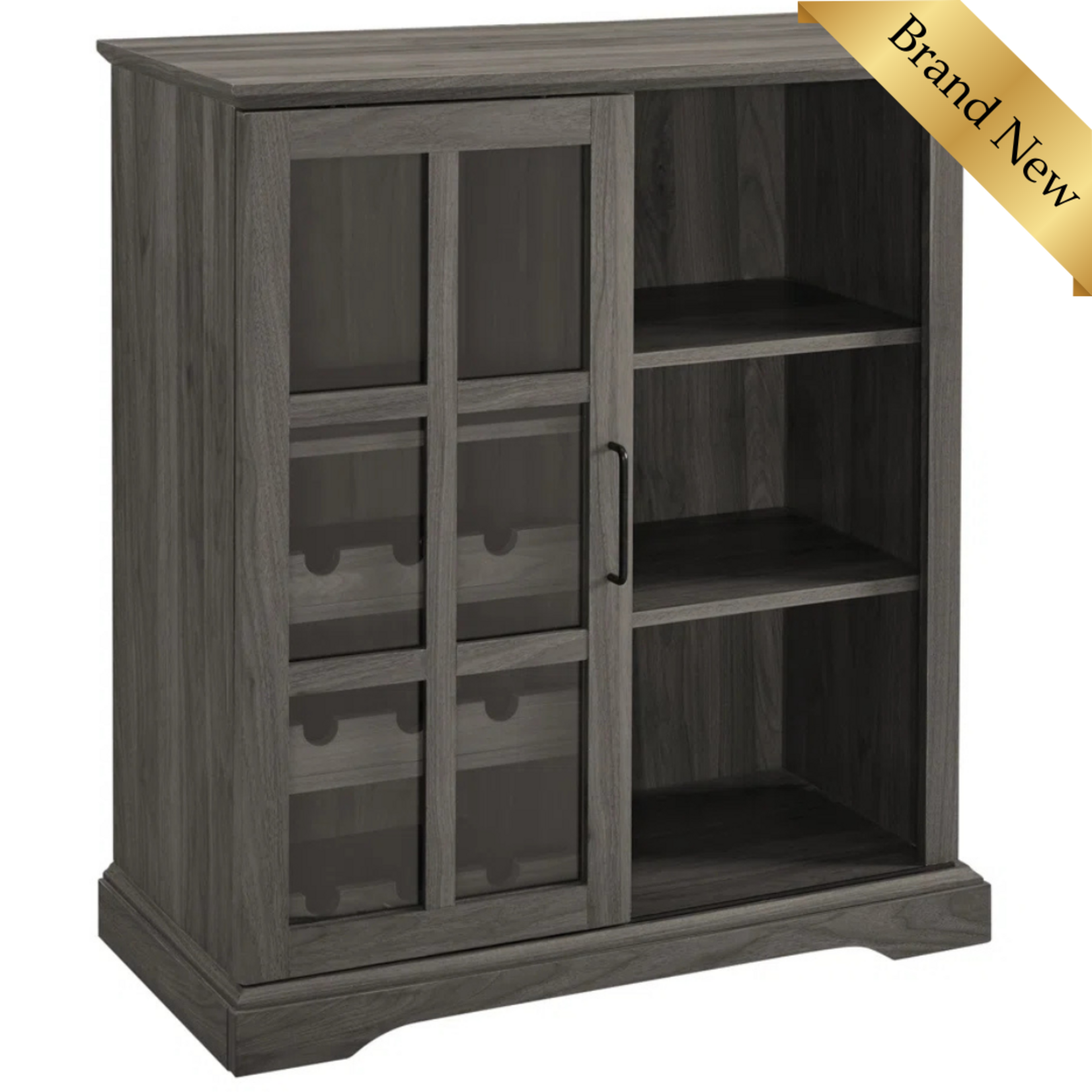 Sliding Door Bar w Wine Storage