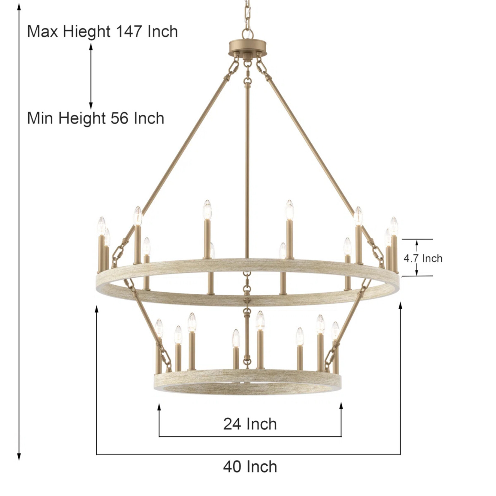 WayFair Canada 20 - Light Dimmable Chandelier