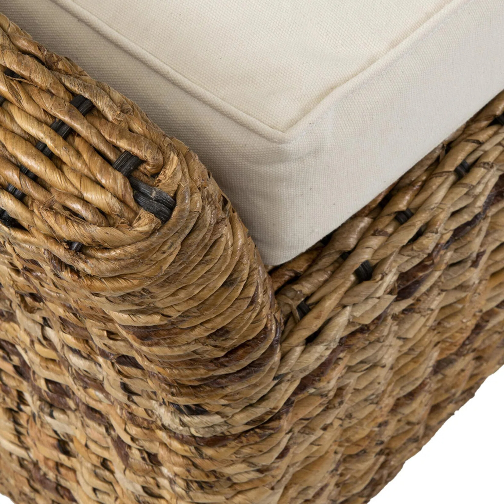 WayFair Canada Calne Upholstered Wicker Bench