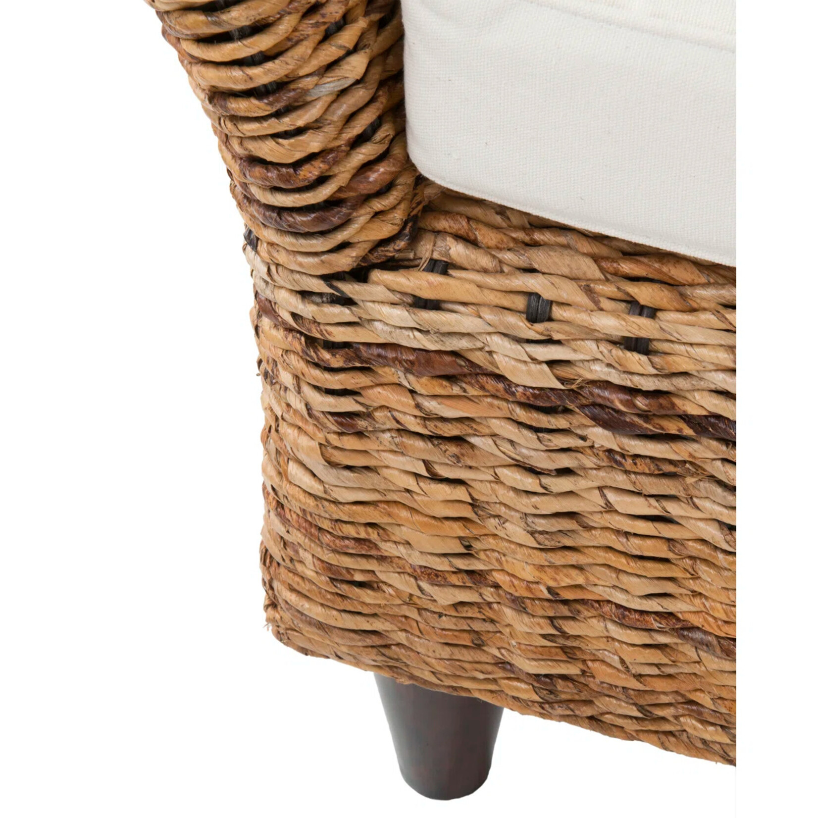 WayFair Canada Calne Upholstered Wicker Bench