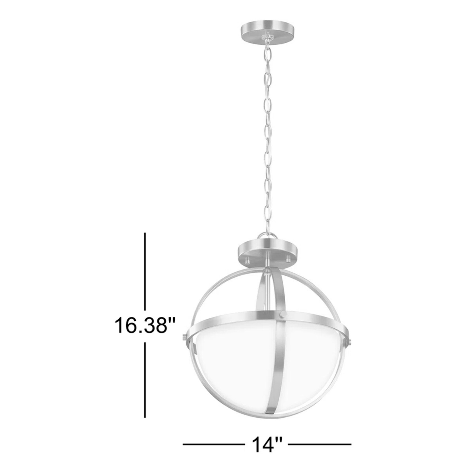 2 - Light Shaded Globe Pendant