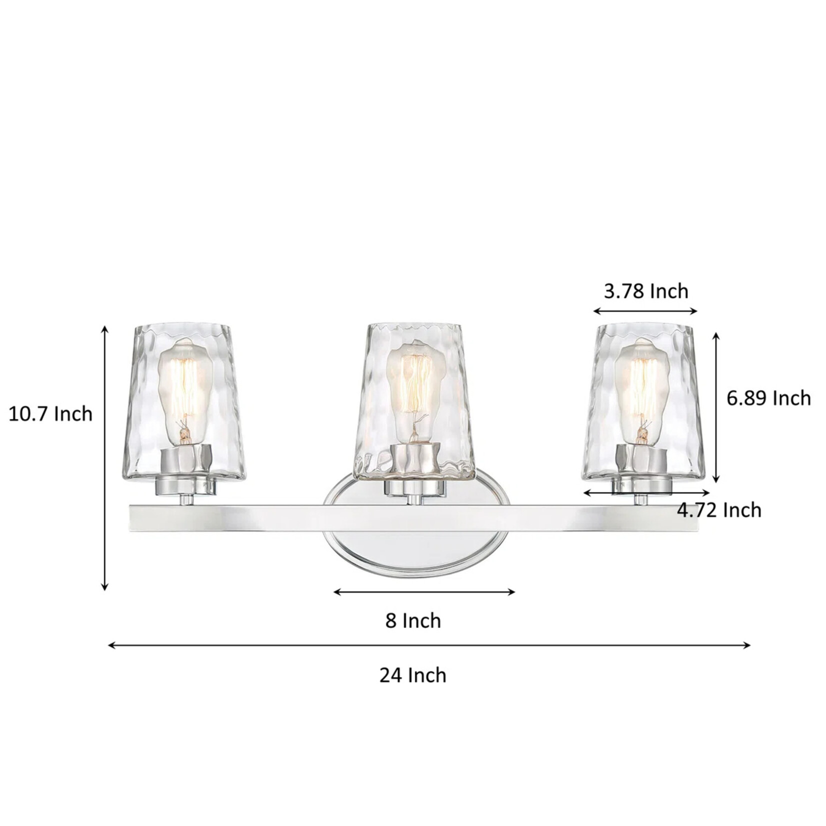 3 - Light Dimmable Vanity Light