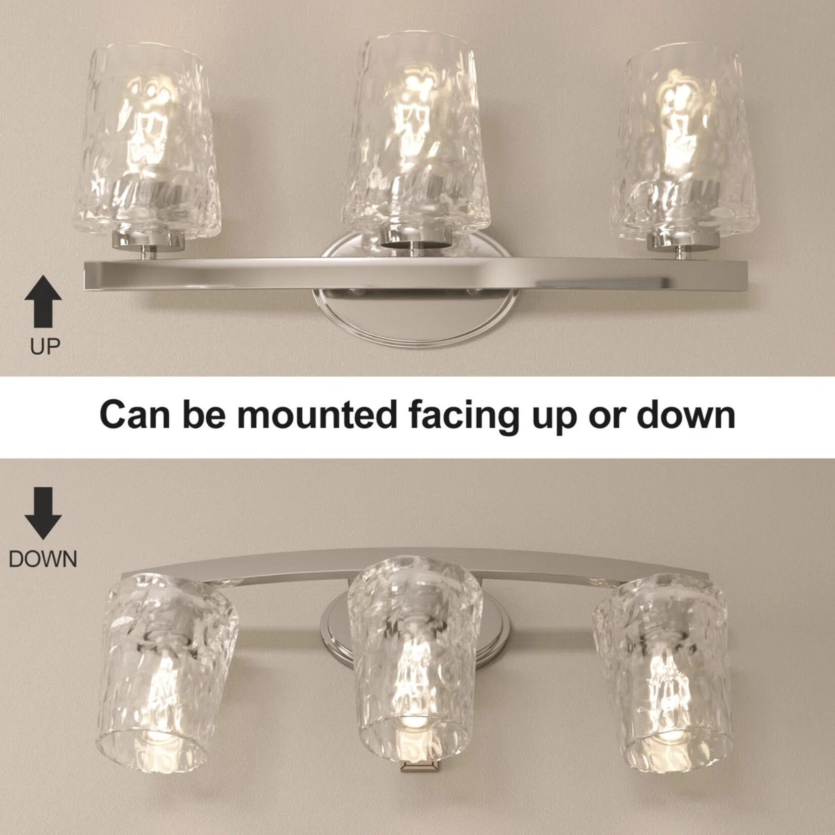 3 - Light Dimmable Vanity Light