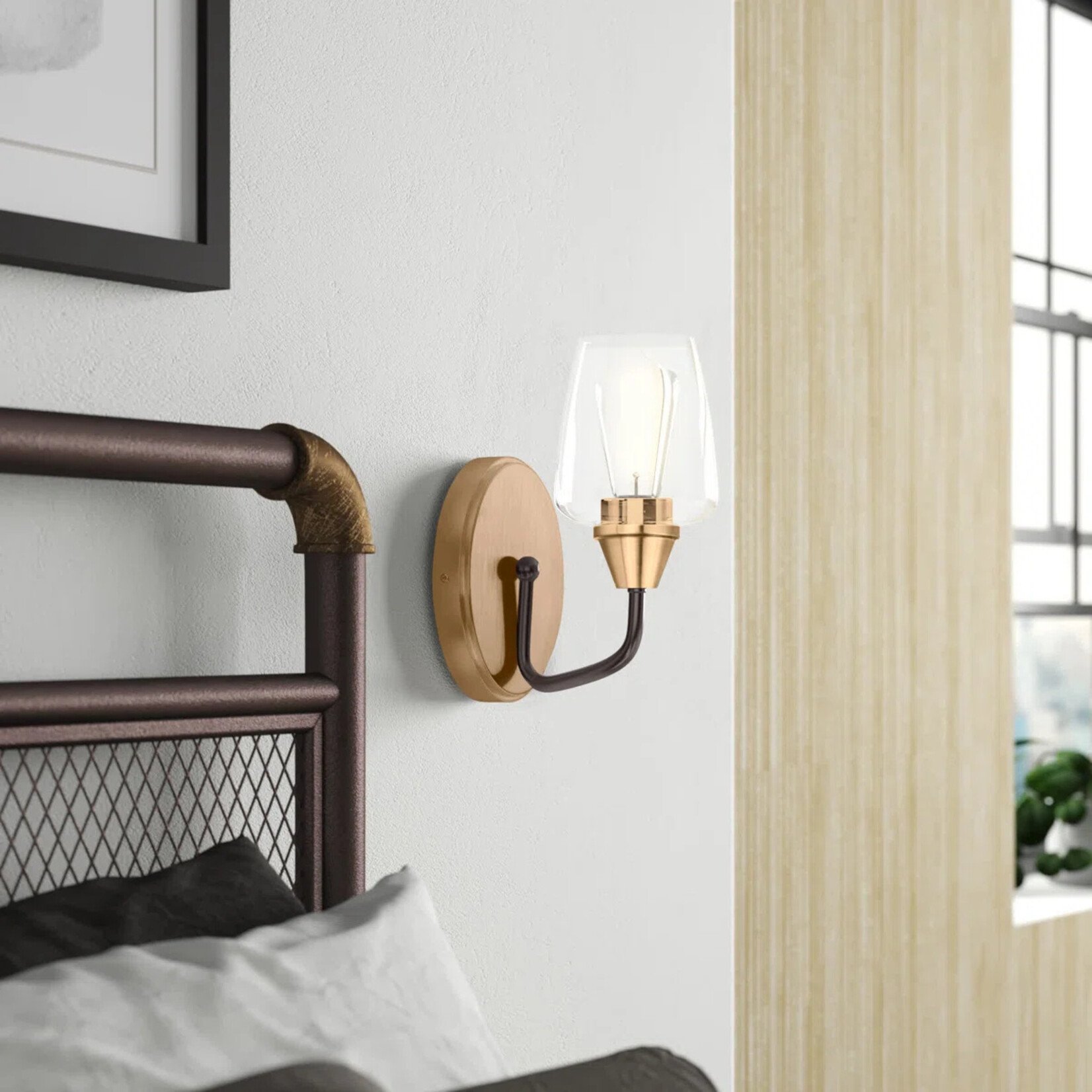 WayFair Canada 1 - Light Dimmable Armed Sconce