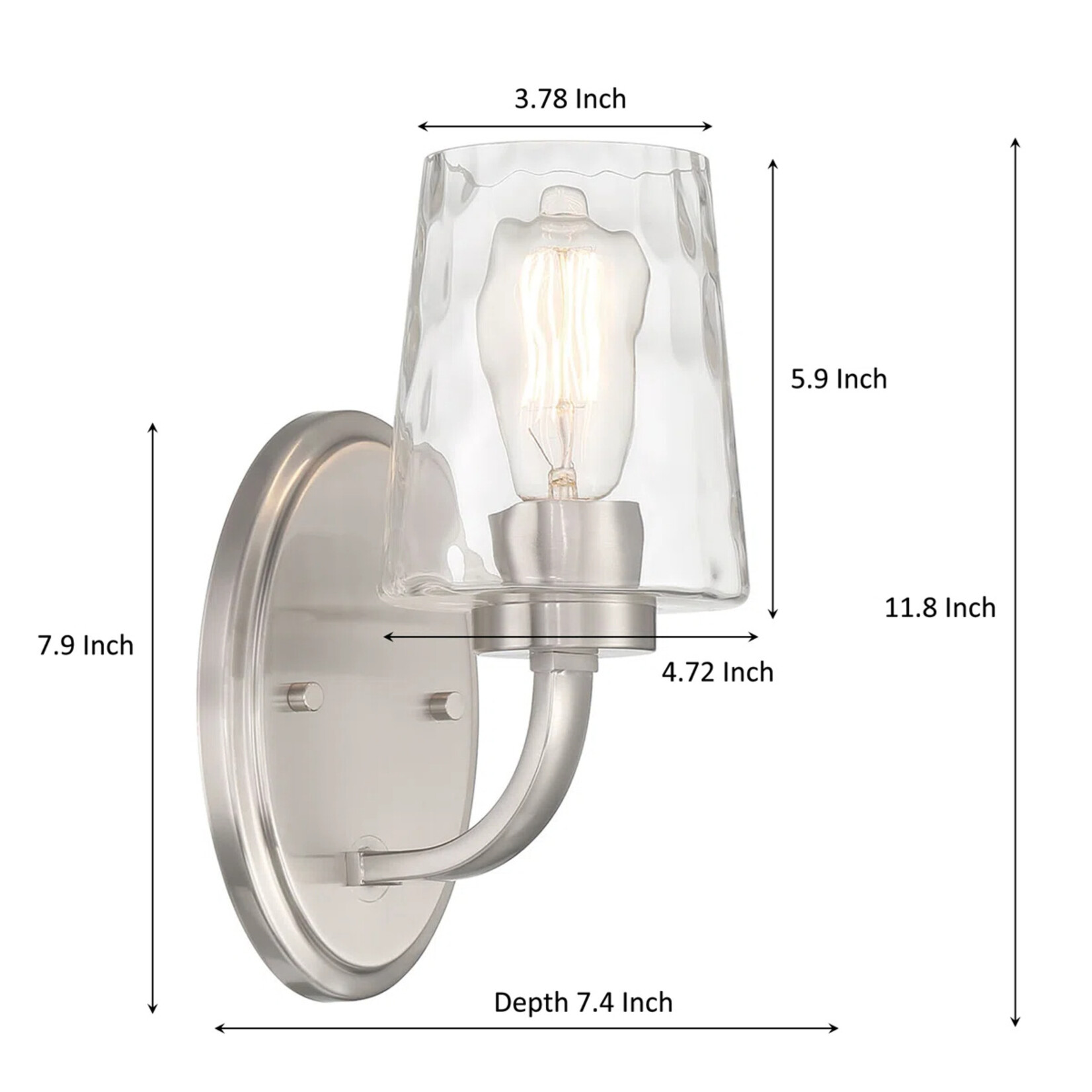 1 - Light Dimmable Wall Sconce