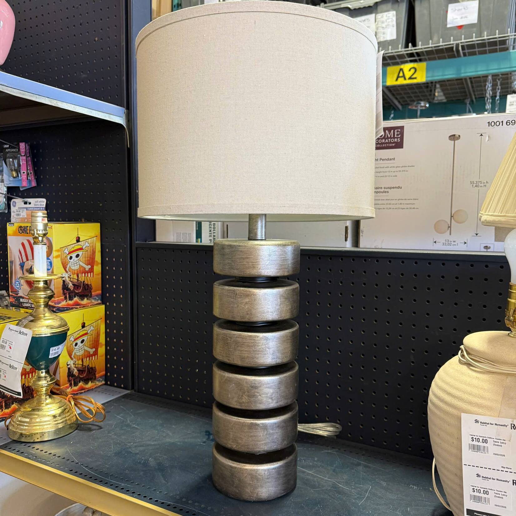 Table Lamp Stacked Disk Design