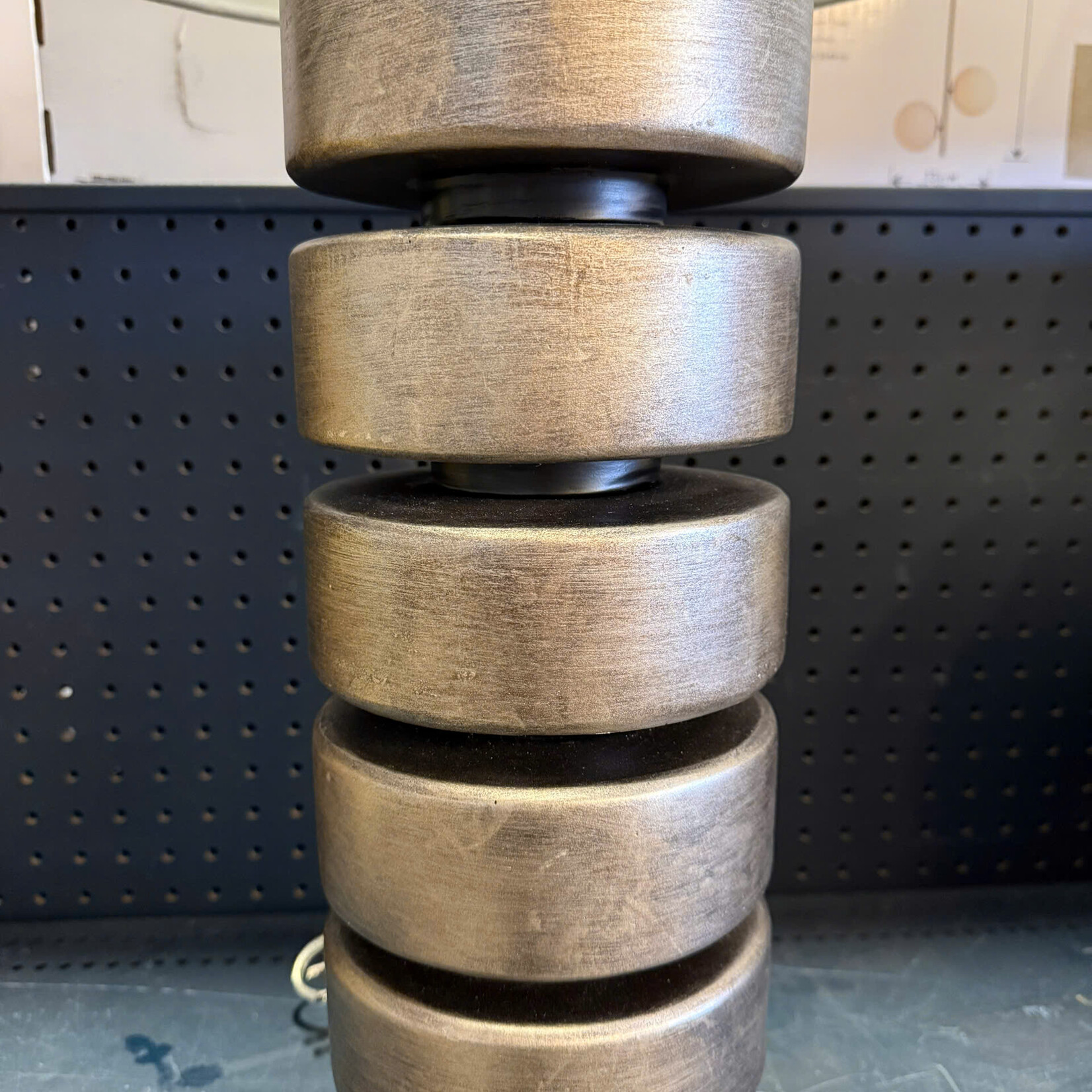 Table Lamp Stacked Disk Design