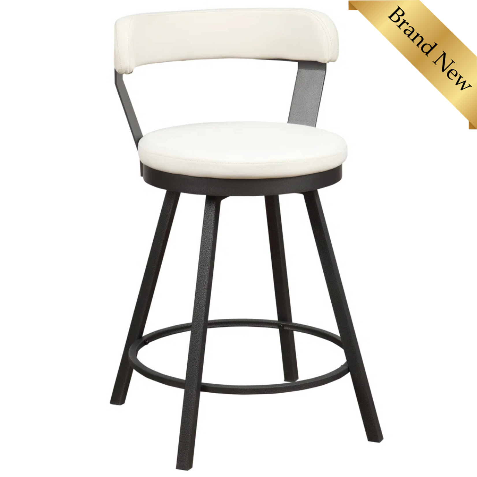 WayFair Canada Laub White Swivel Bar Stool