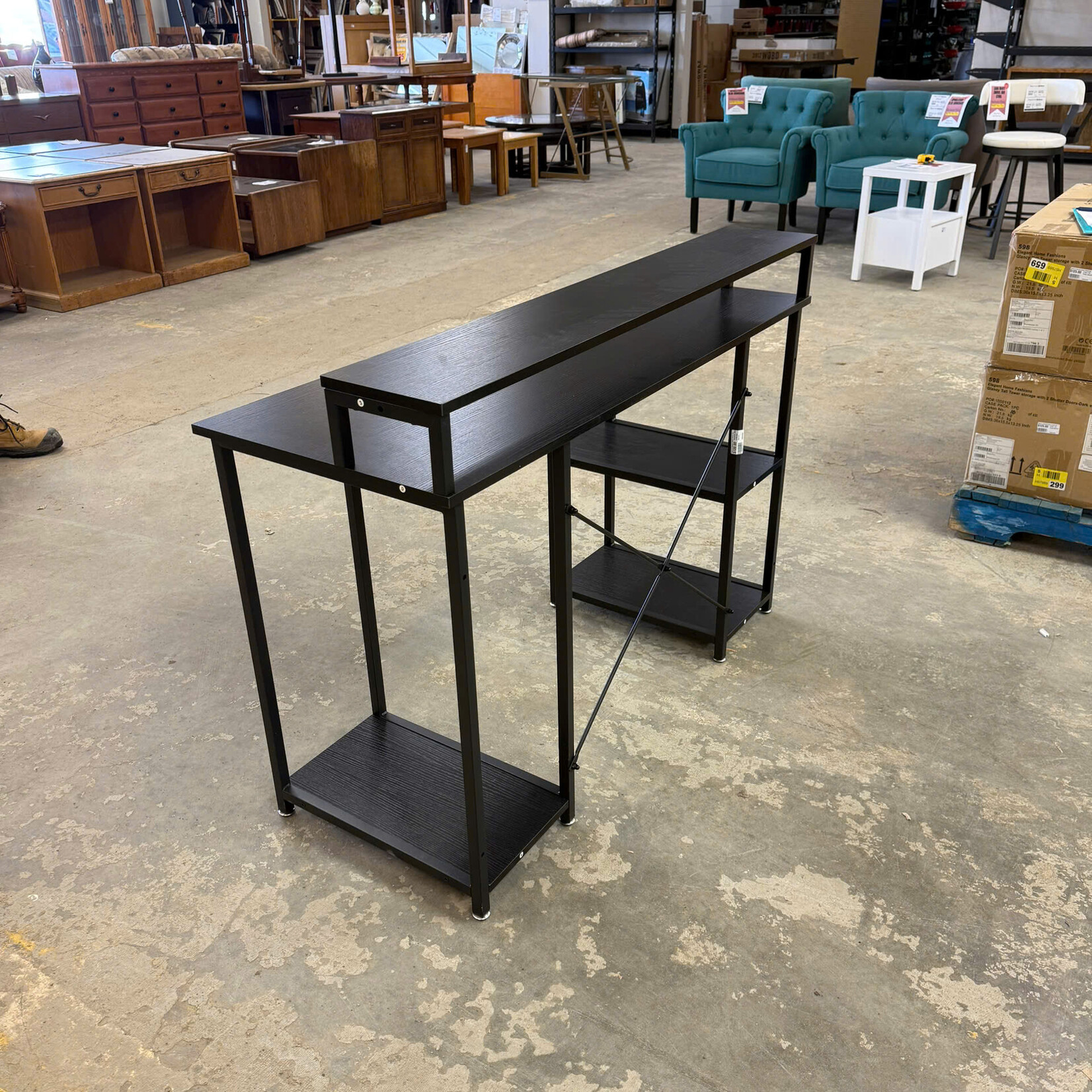 Computer Desk w Storage Shelves