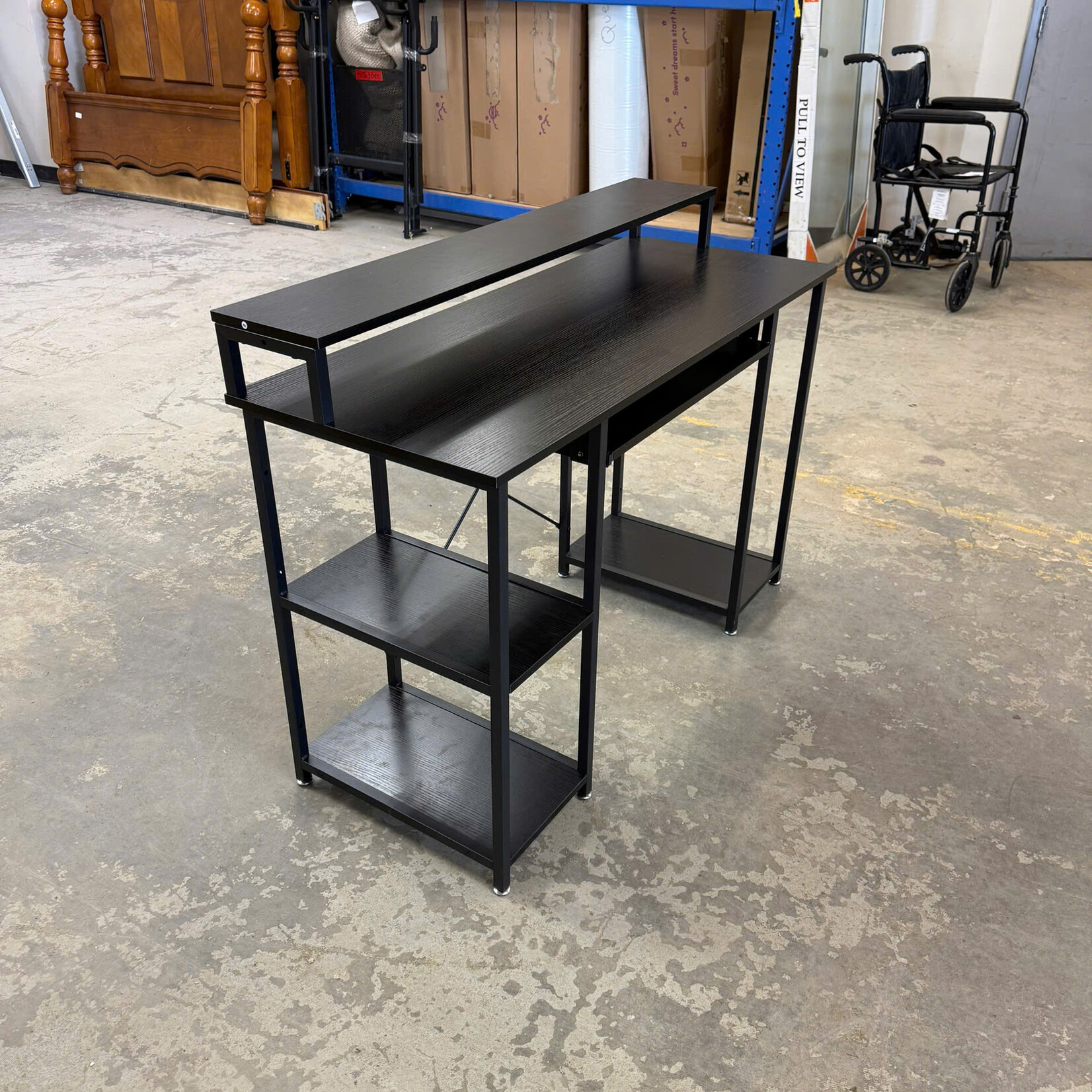 Computer Desk w Storage Shelves