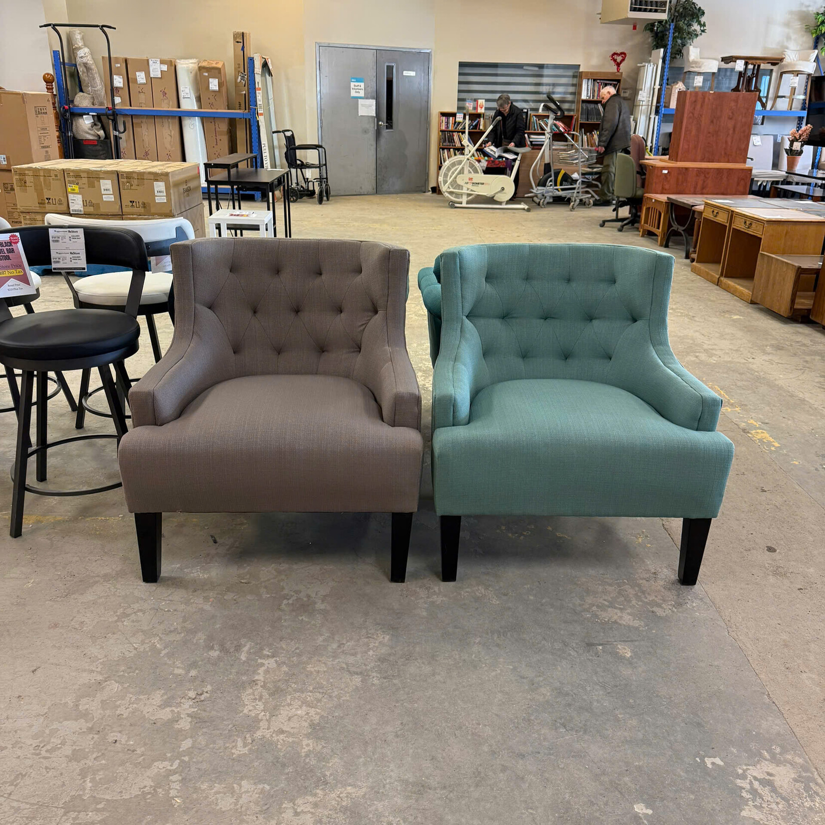 Armchair - Upholstery  Grey/Green