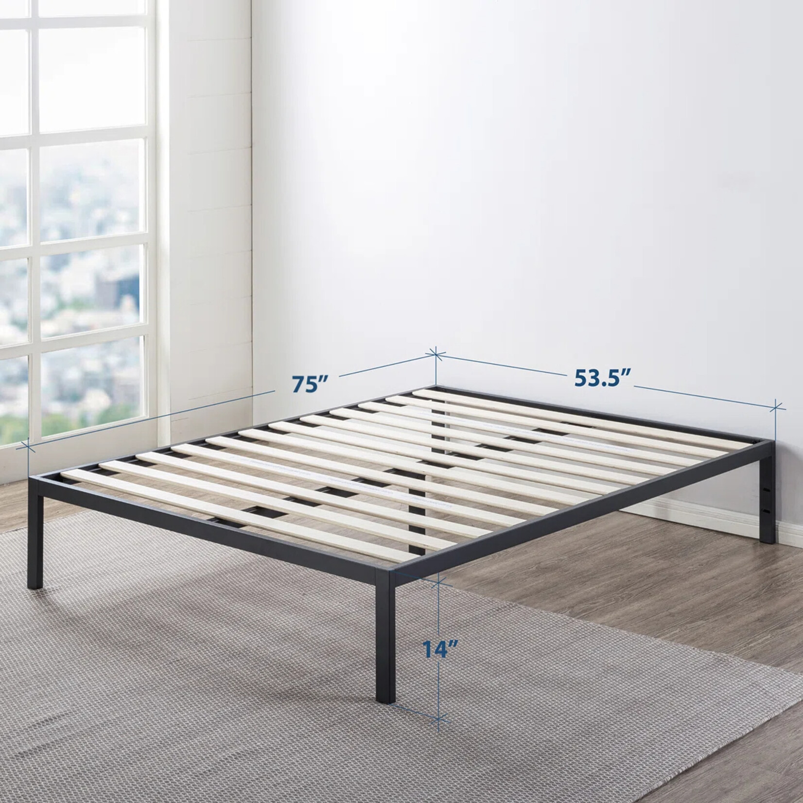 14" Steel Full Bed Frame