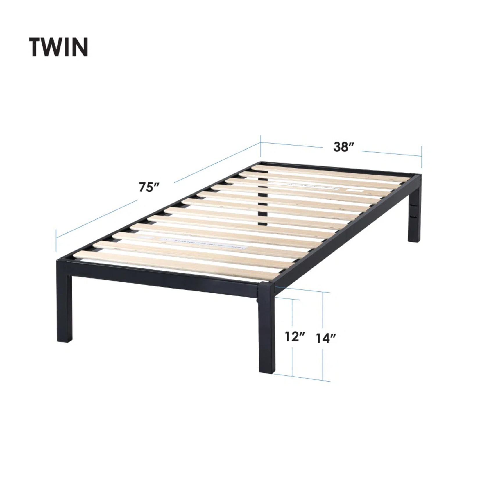 14" Steel Twin Bed Frame