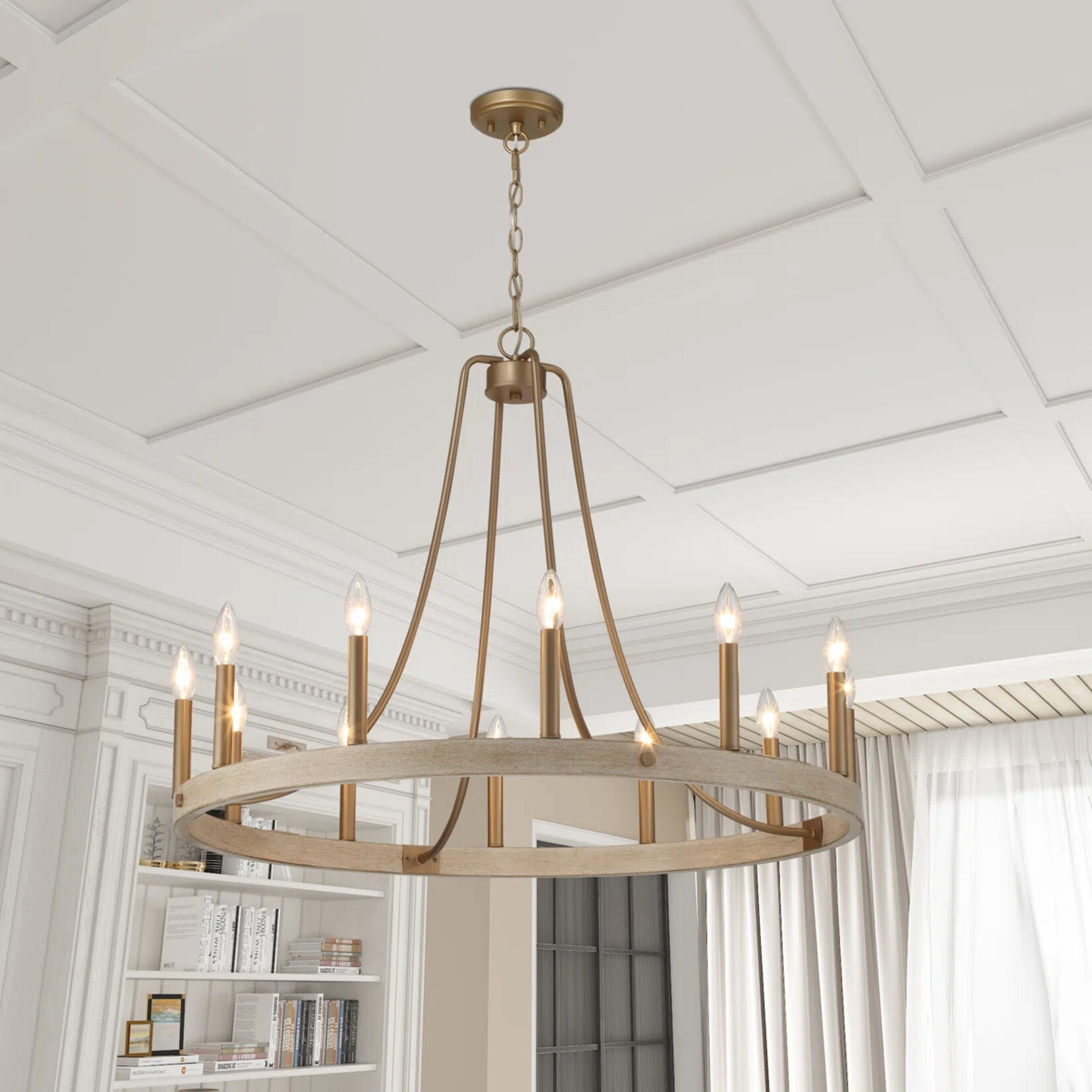 12 Dimmable Candle Style Chandelier