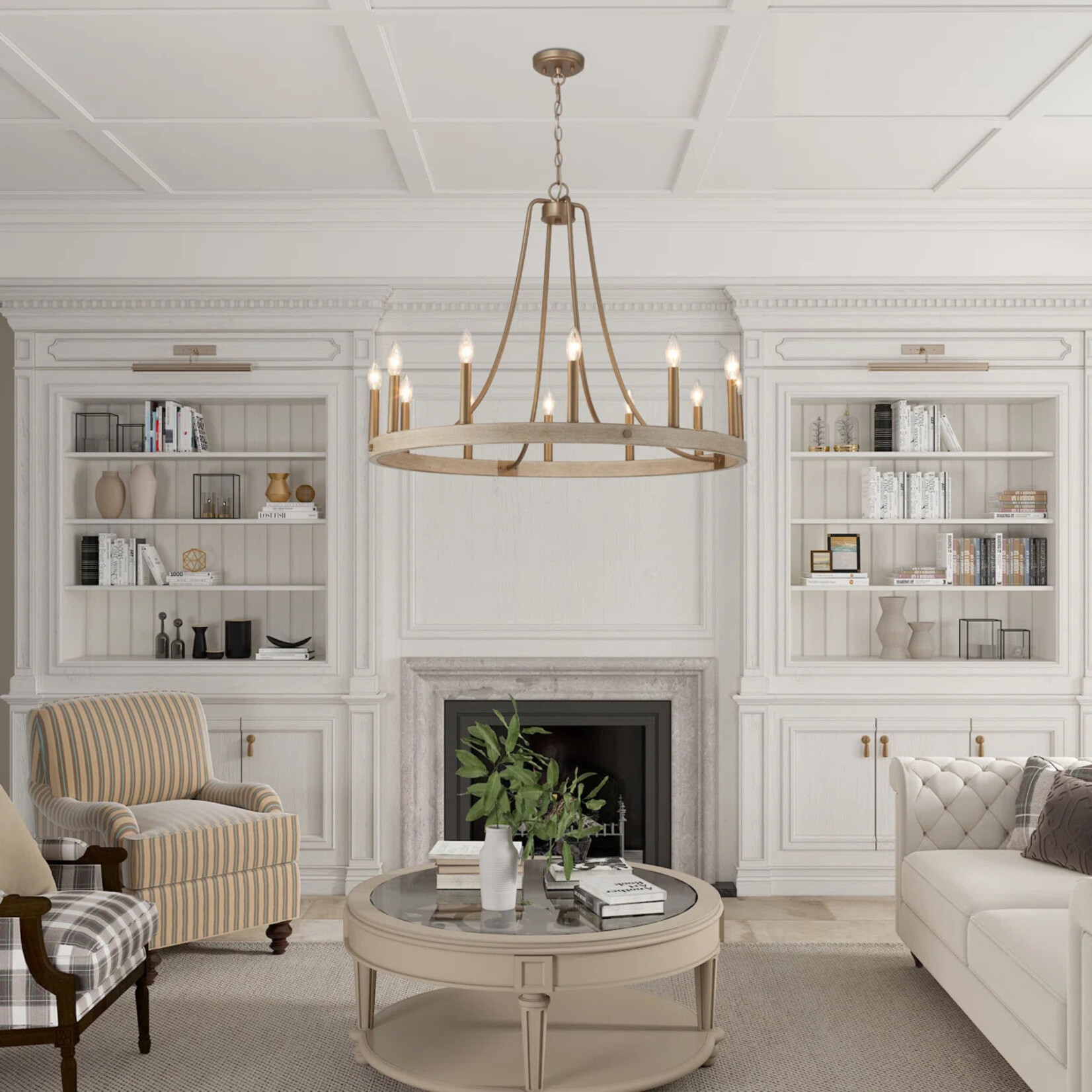 12 Dimmable Candle Style Chandelier