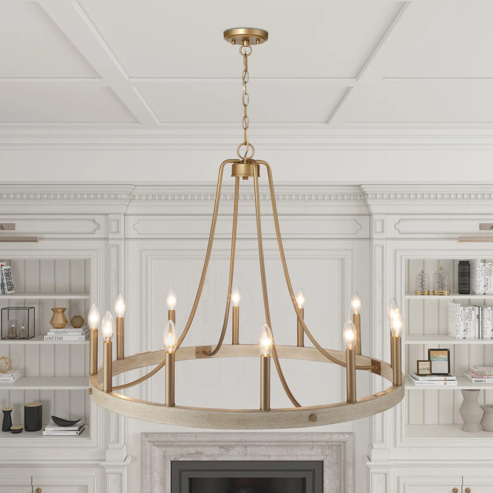 12 Dimmable Candle Style Chandelier