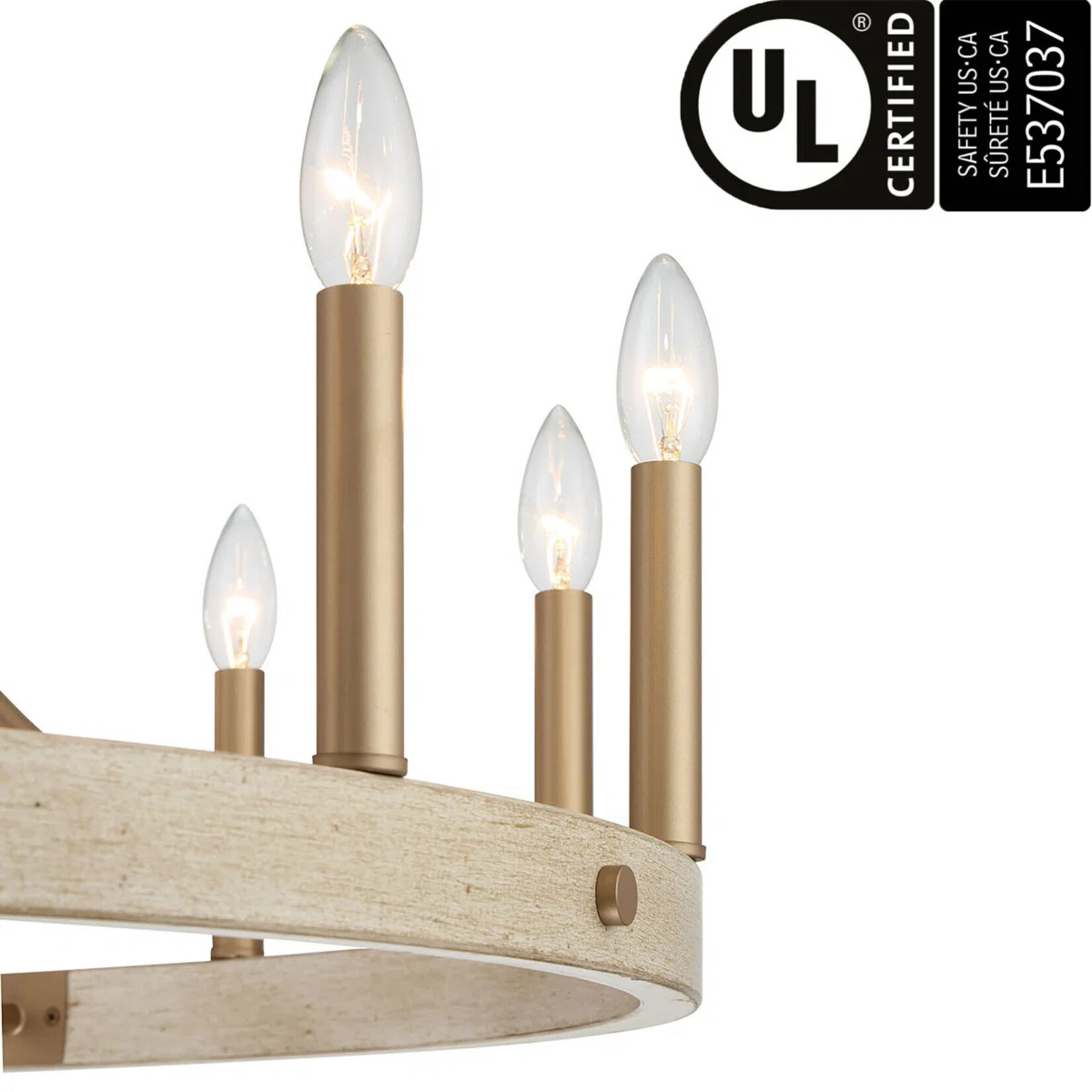 12 Dimmable Candle Style Chandelier