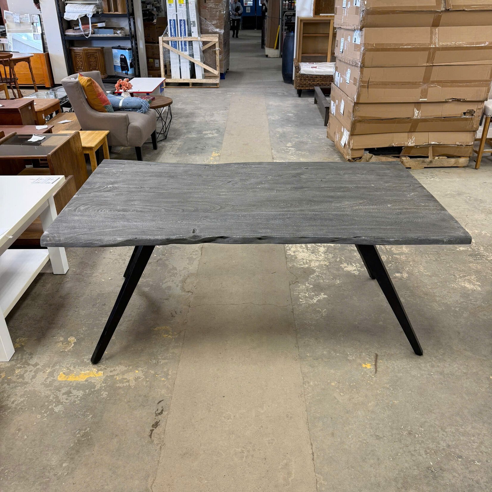Grey Wooden Dining Table
