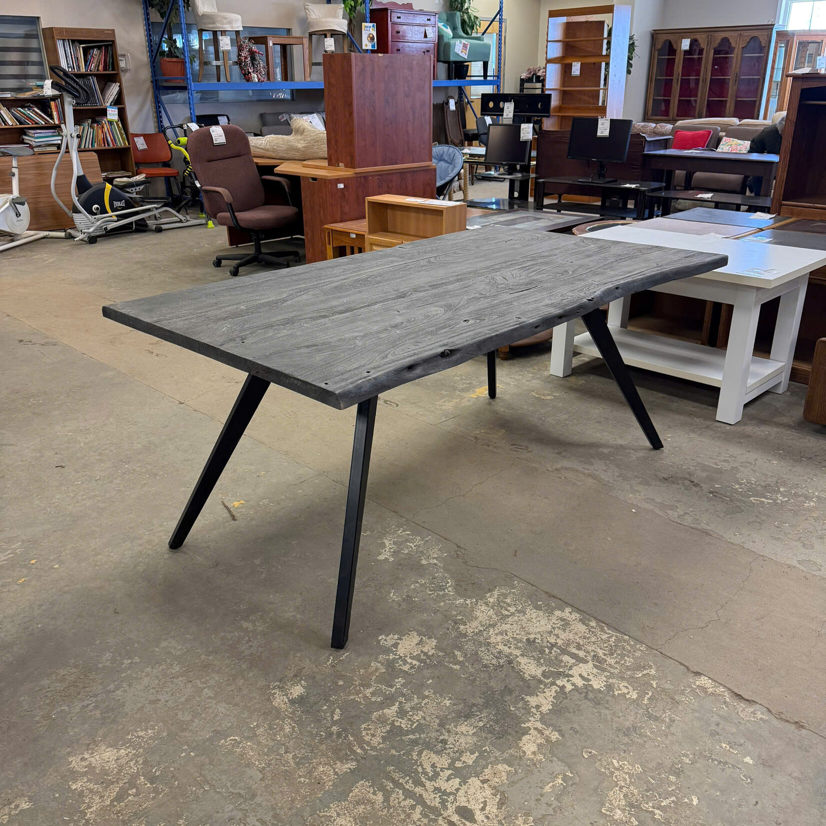 Grey Wooden Dining Table