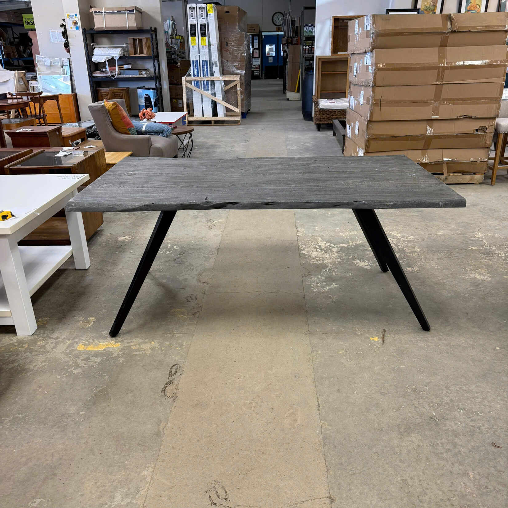 Grey Wooden Dining Table
