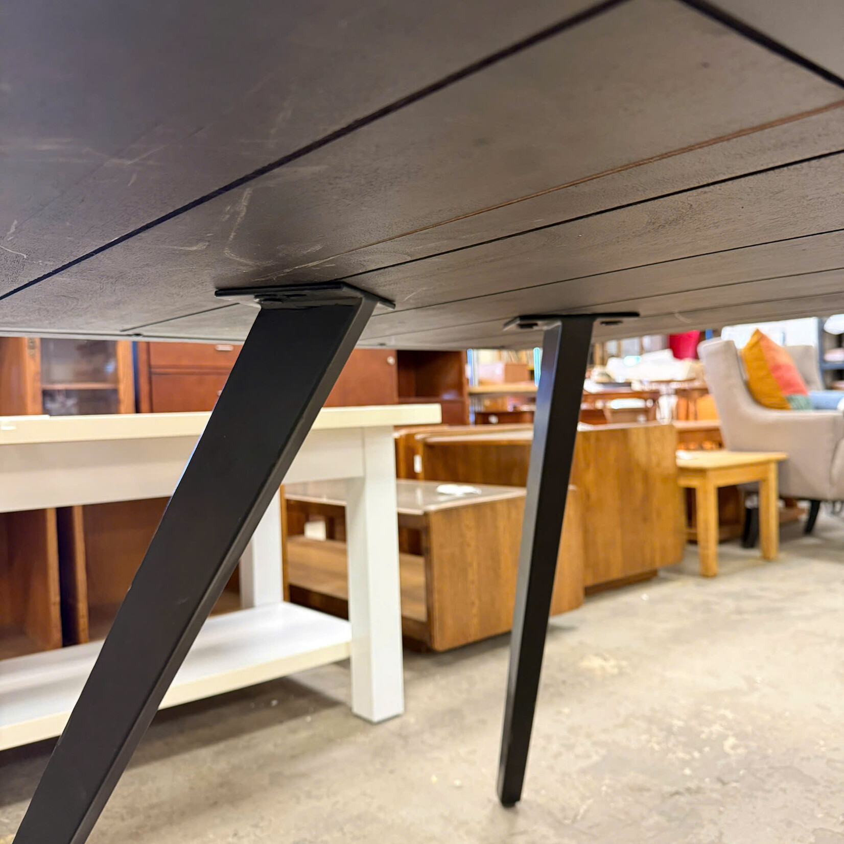 Grey Wooden Dining Table