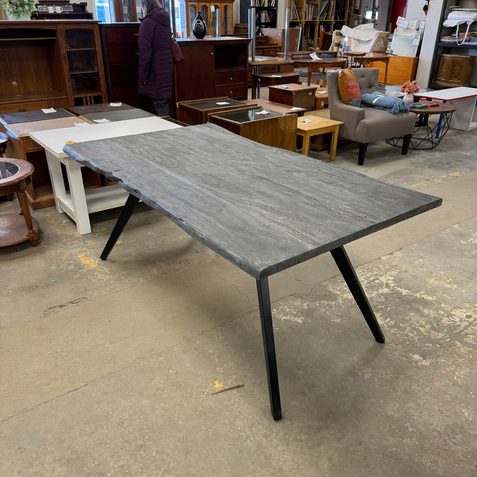 Grey Wooden Dining Table