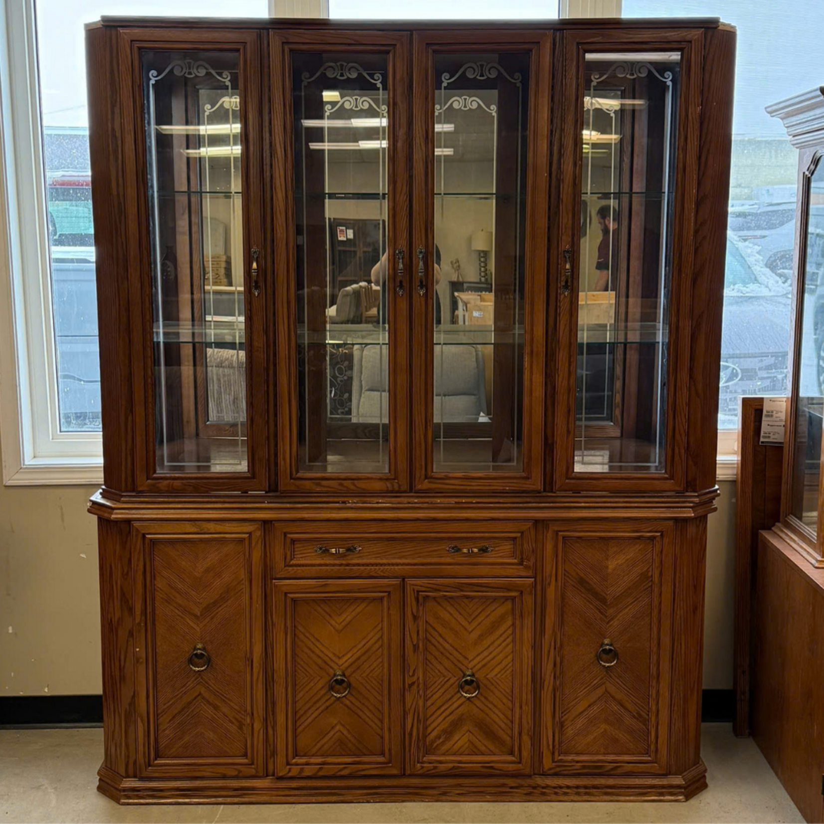 Glass Door Wooden China Cabinet