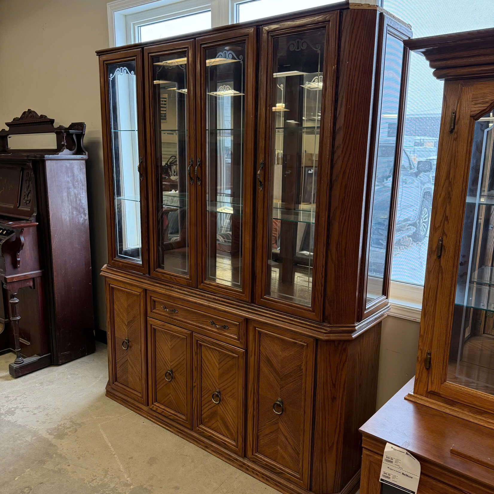 Glass Door Wooden China Cabinet