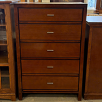 5 Drawer Dresser Silver Pinch Handles