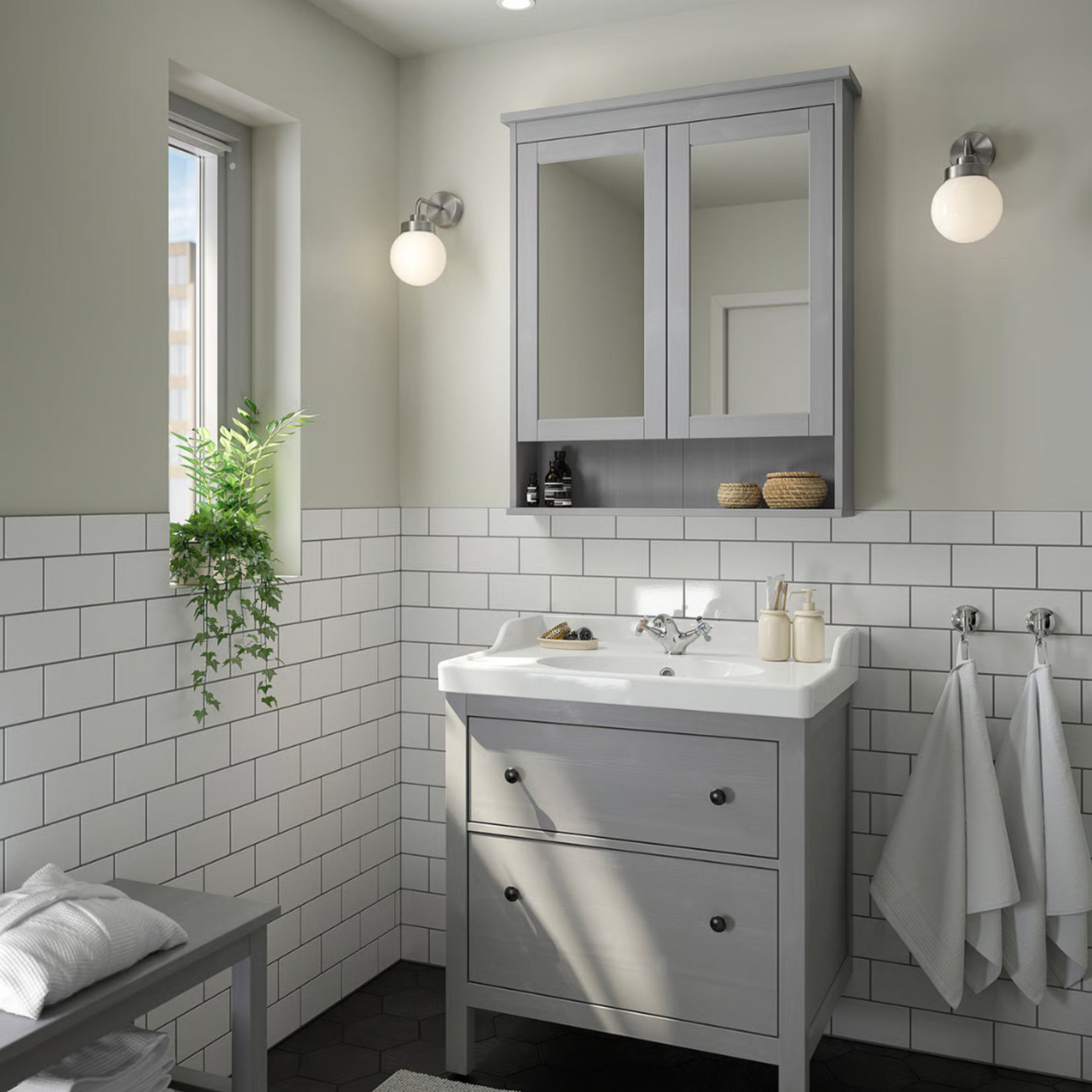 White Bathroom Sink