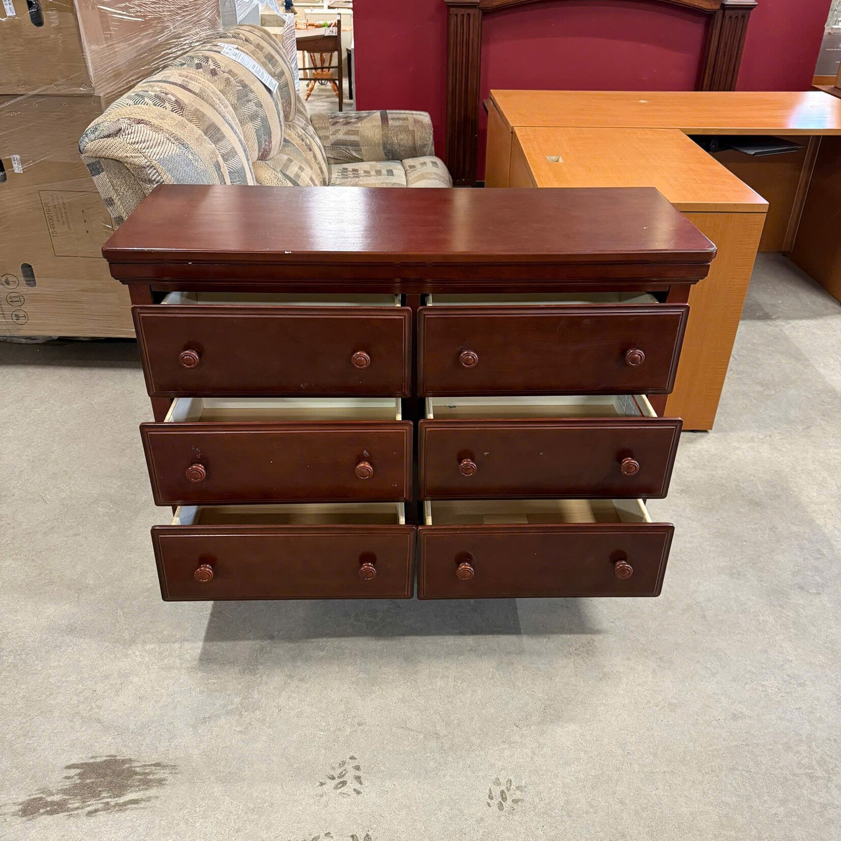 Dark Brown 6 Drawer Dresser