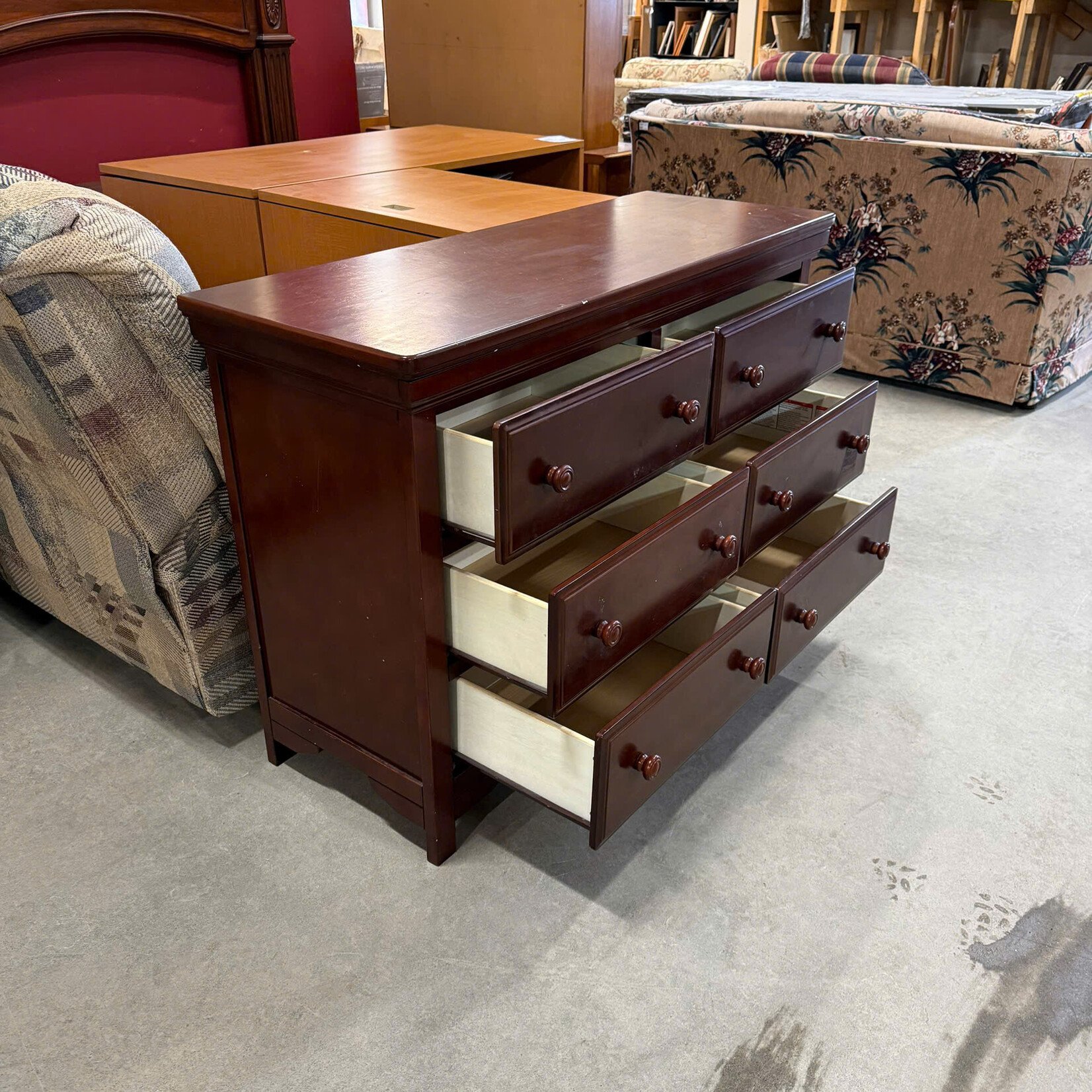 Dark Brown 6 Drawer Dresser