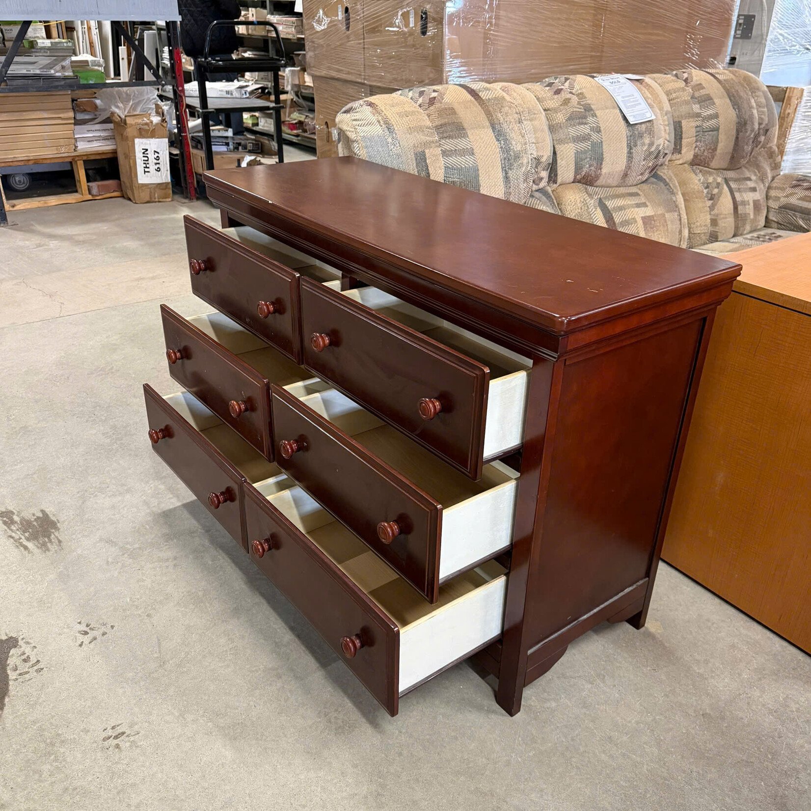 Dark Brown 6 Drawer Dresser