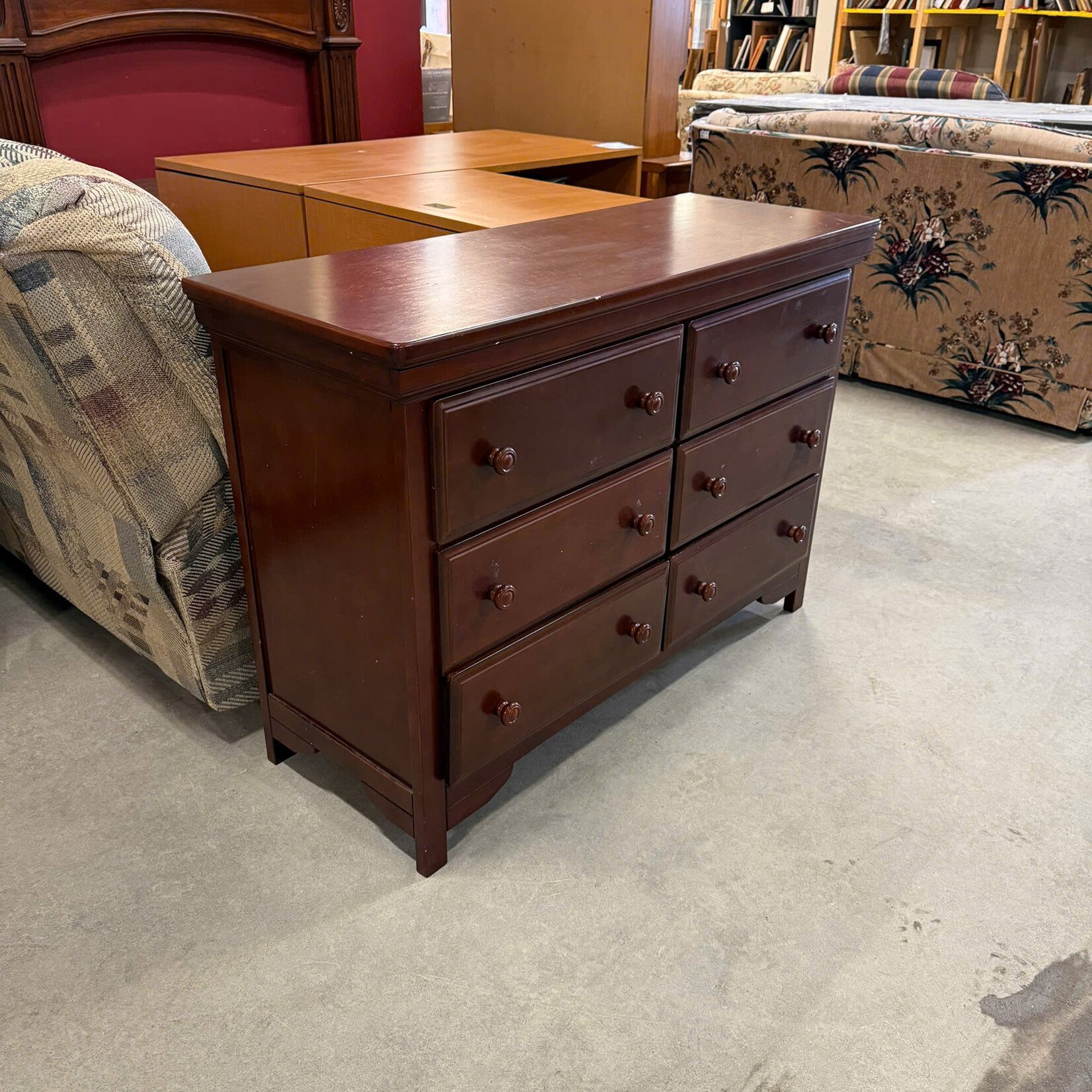Dark Brown 6 Drawer Dresser