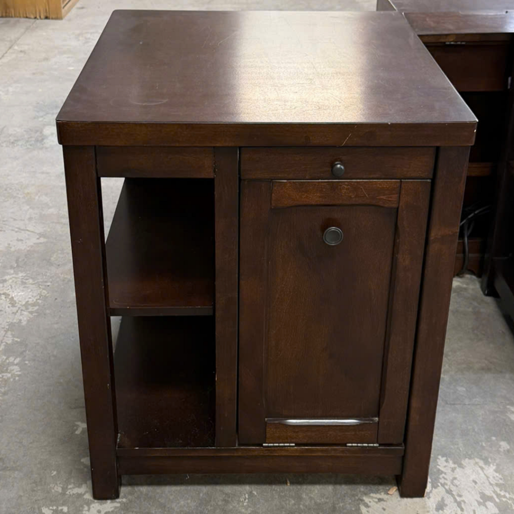 End Table Pull Down Door & Drink Tray