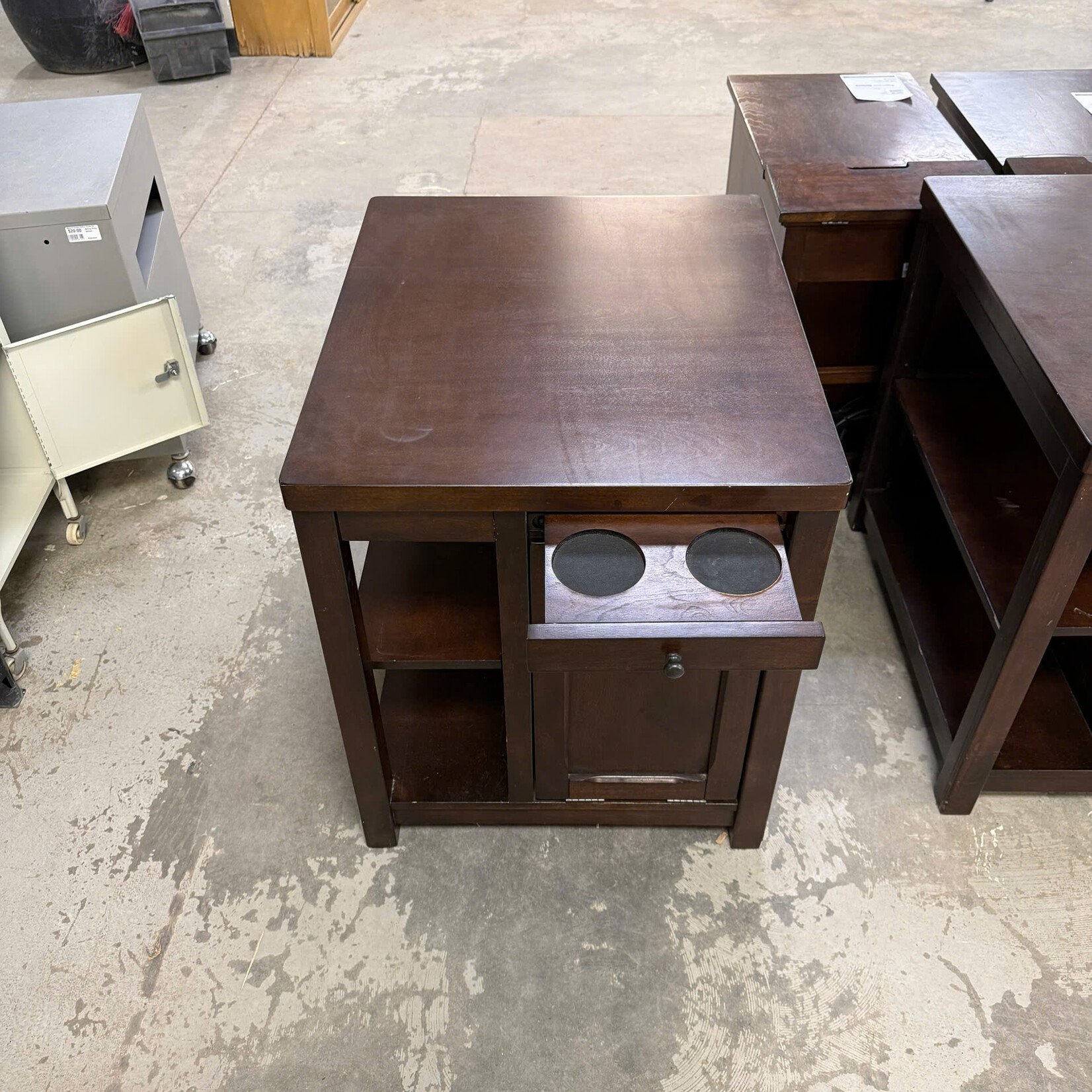 End Table Pull Down Door & Drink Tray