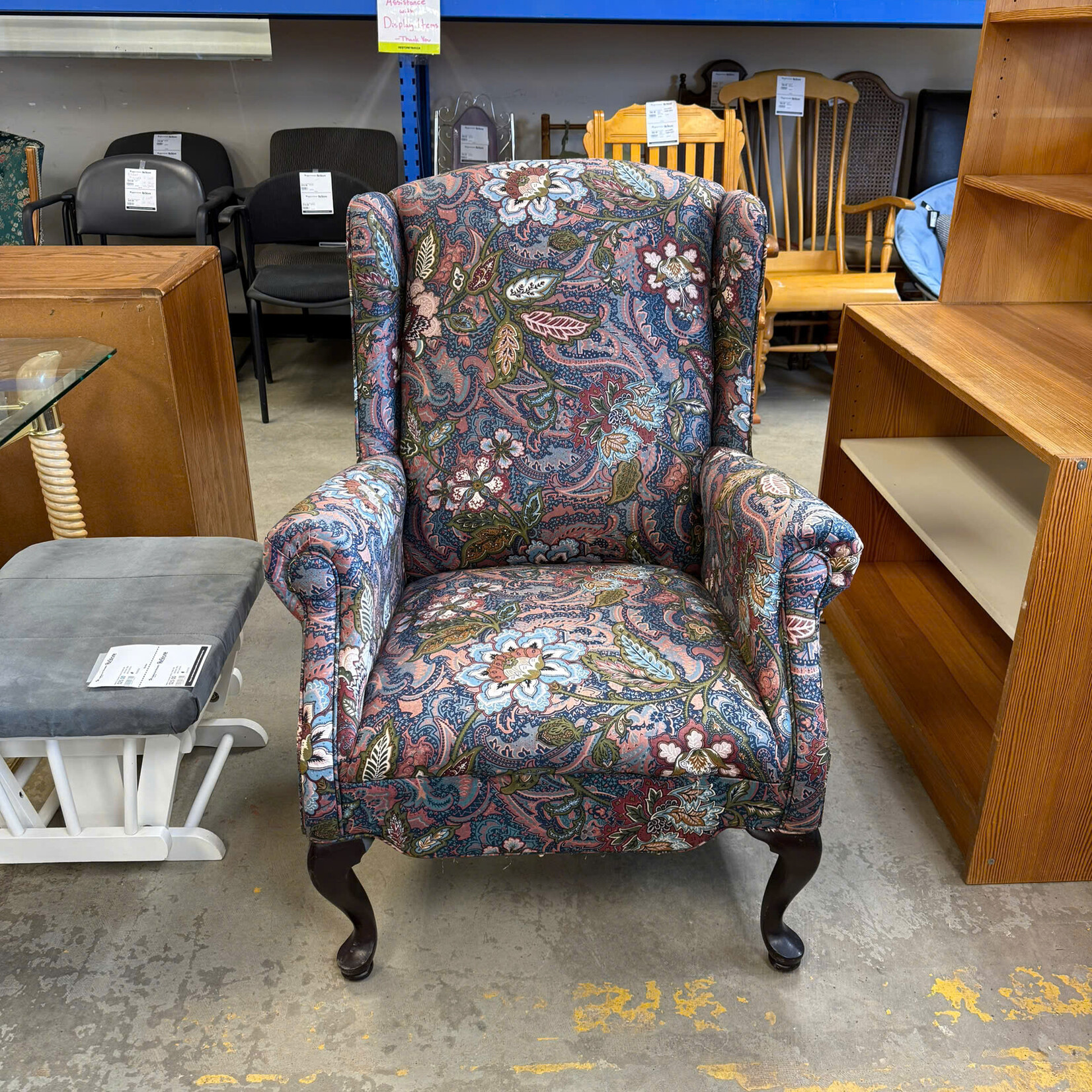 Purple Flower Design Chair