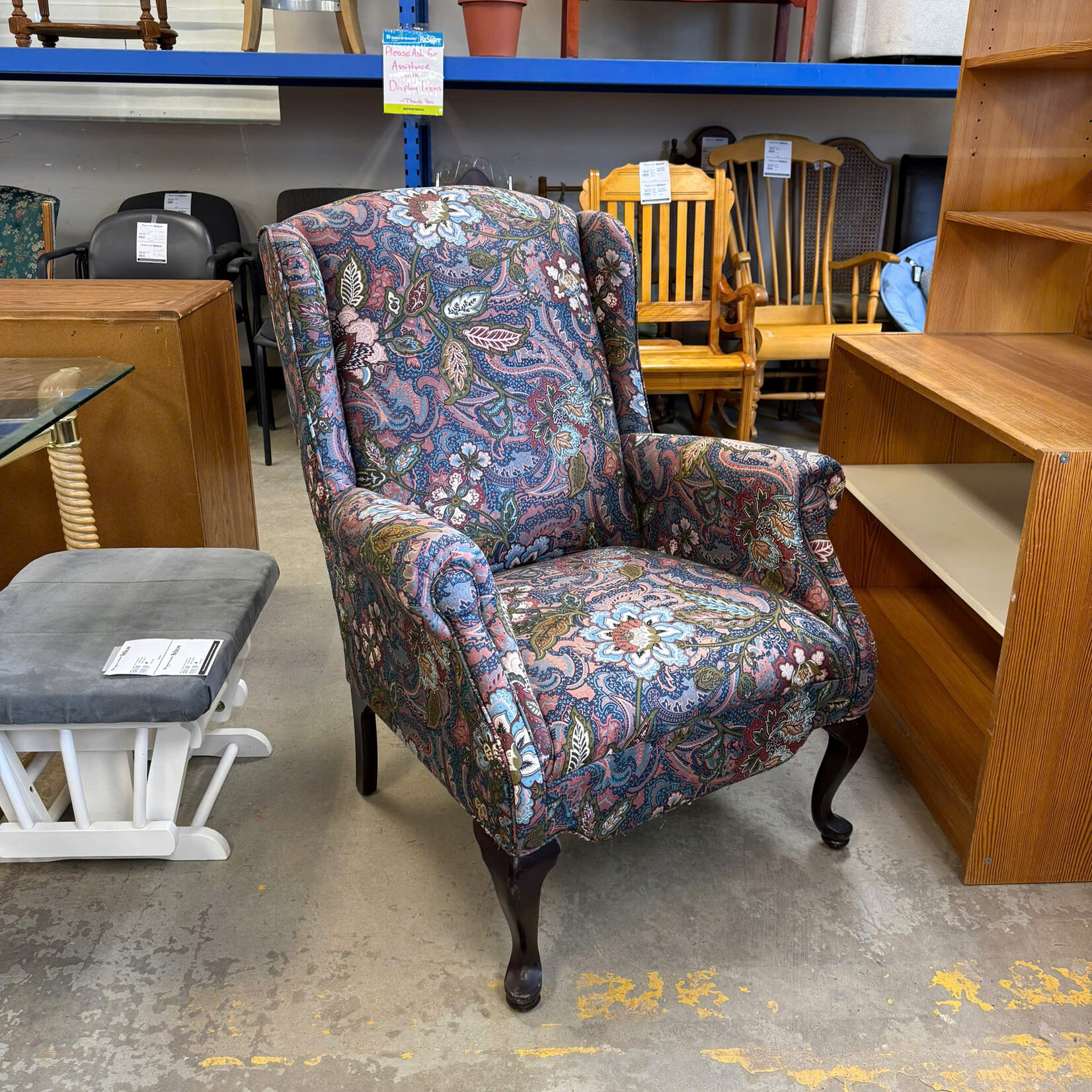 Purple Flower Design Chair
