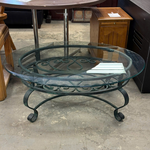 Oval Glass Top Table